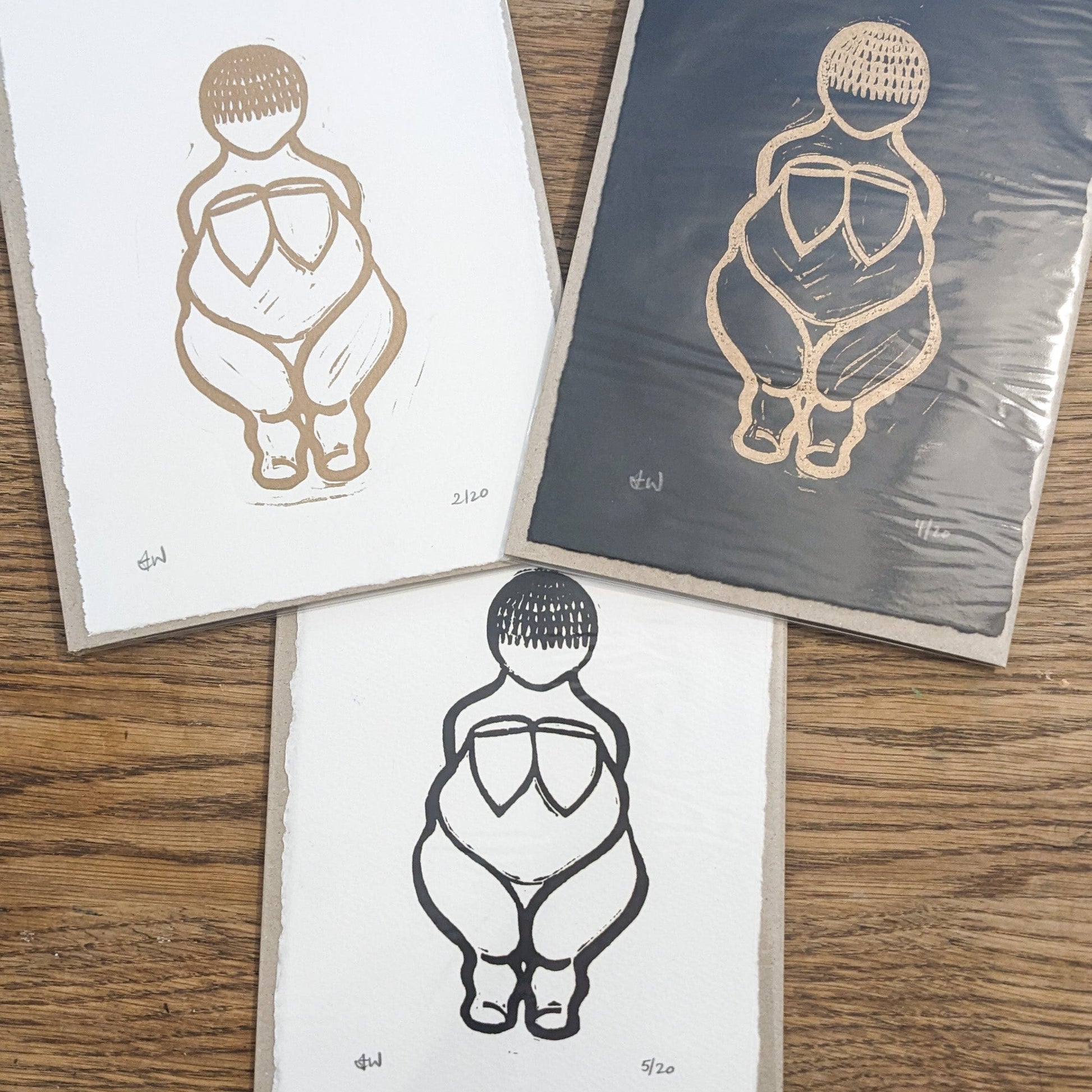 PREHISTORIC VENUS | GODDESS | linocut print image 9