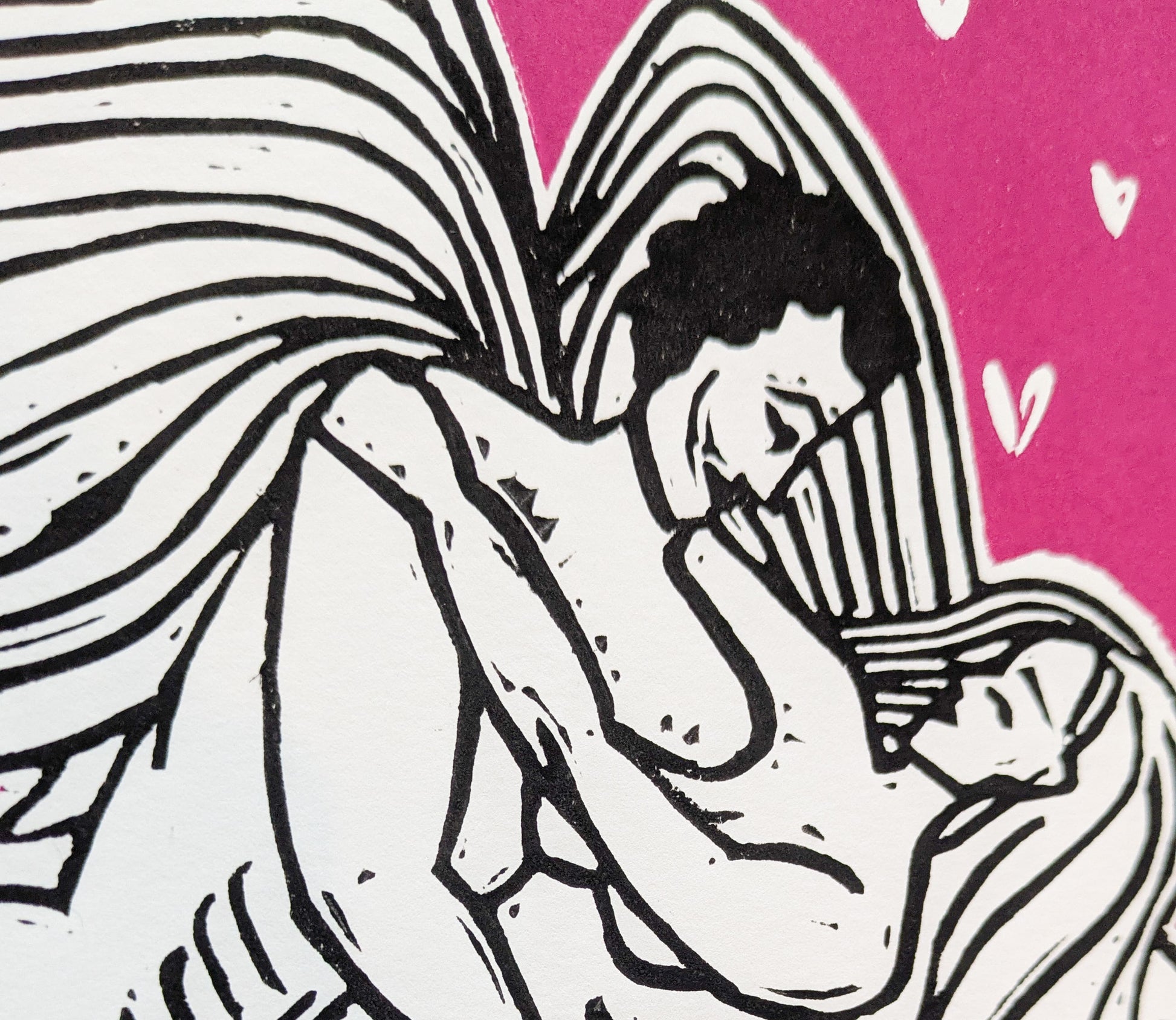 EROS AND PSYCHE | THE LOVERS | Linocut Print image 5