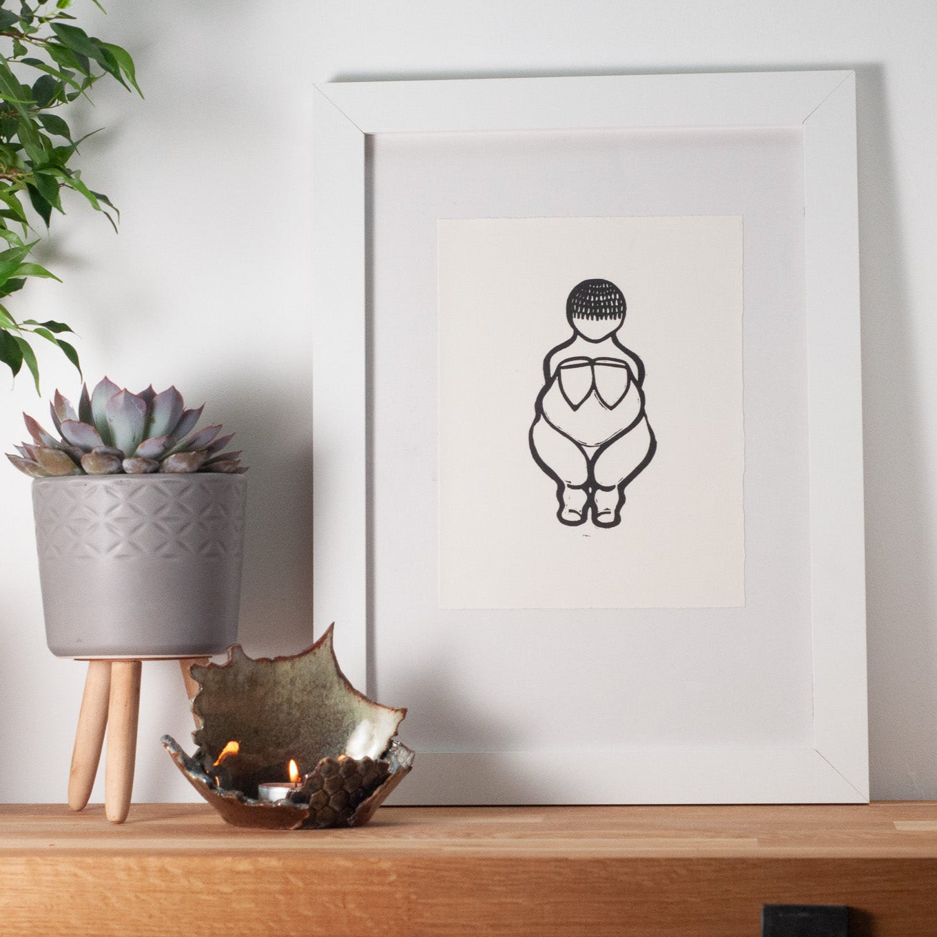 PREHISTORIC VENUS | GODDESS | linocut print image 3