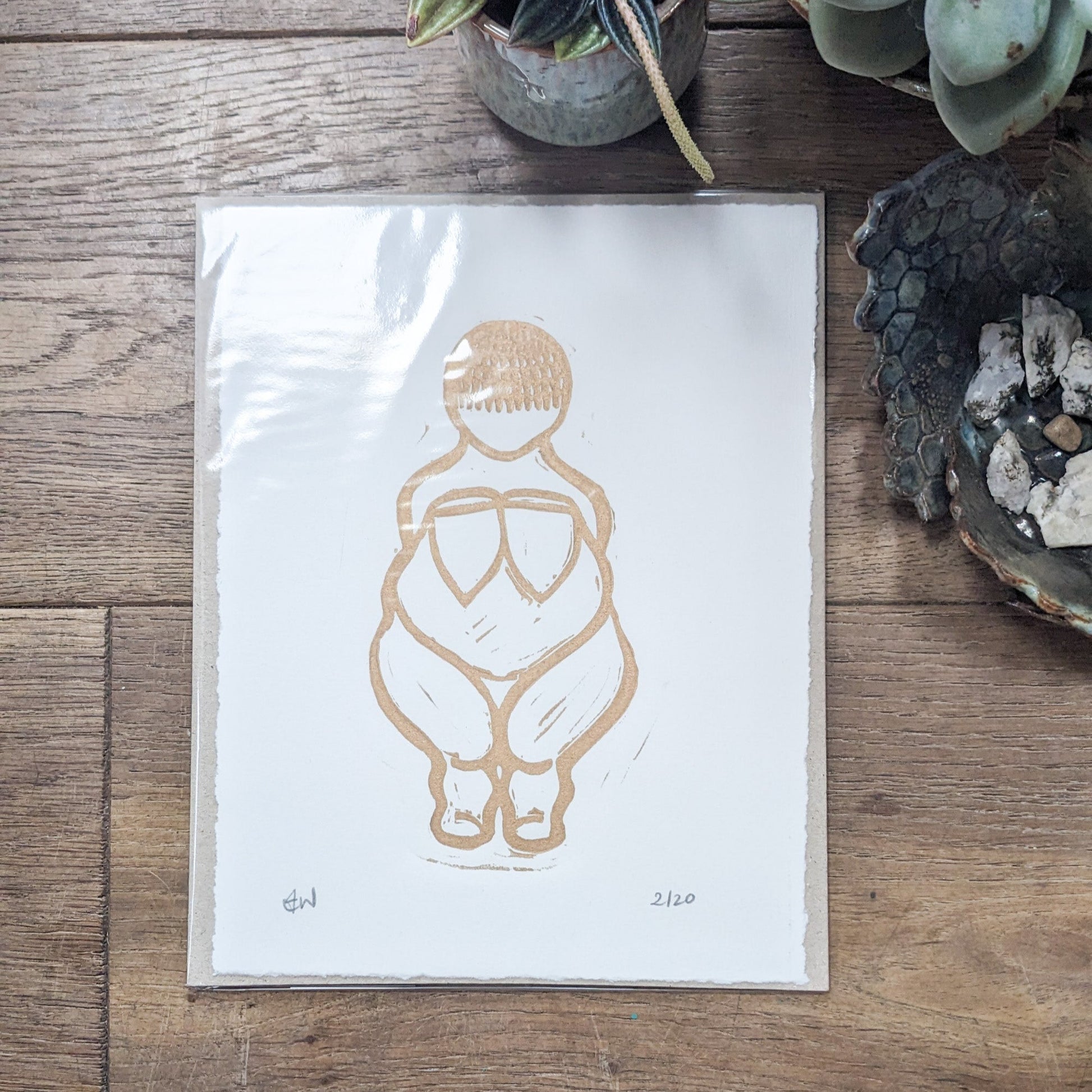 PREHISTORIC VENUS | GODDESS | linocut print image 10