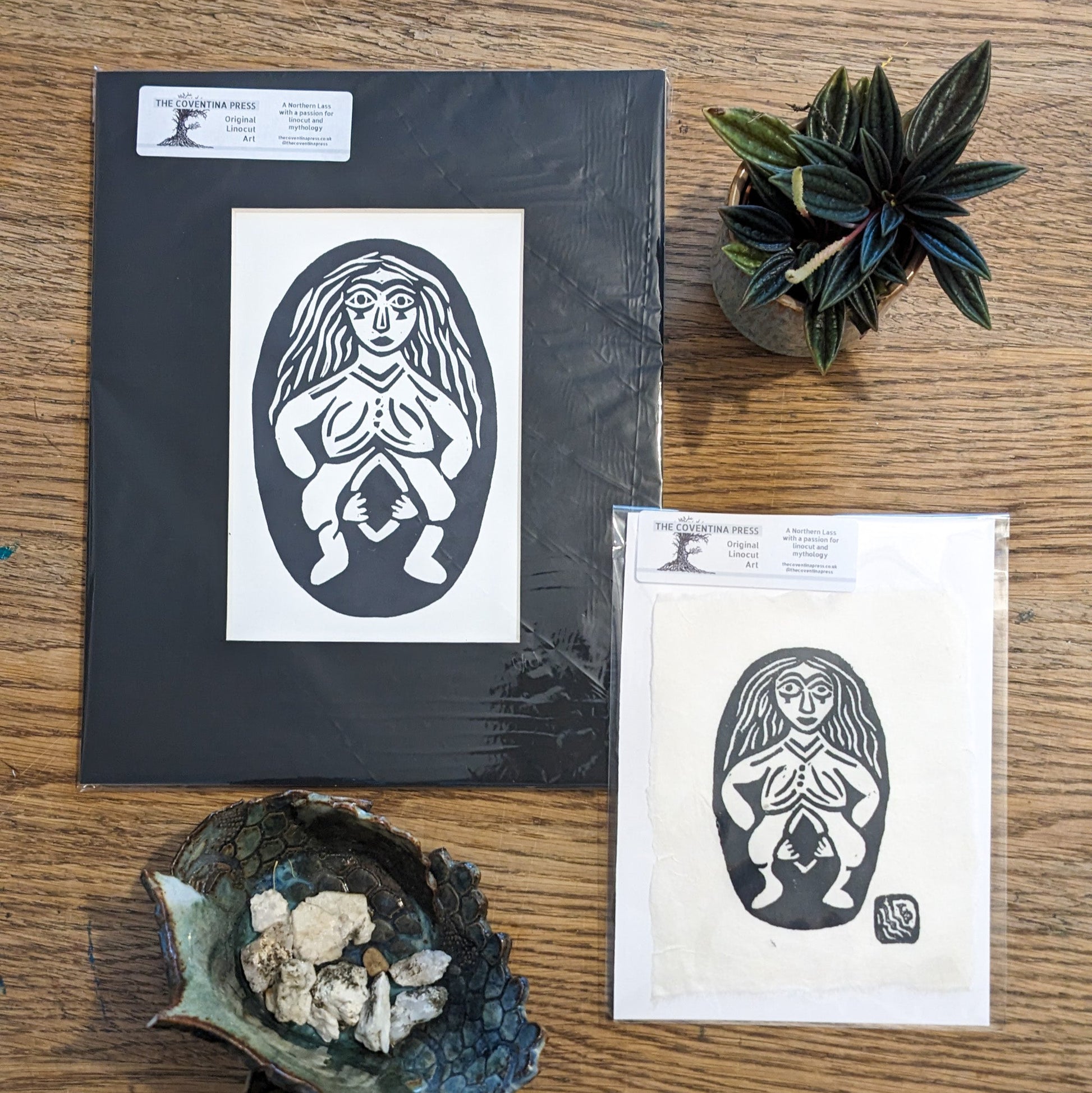 SHEELA NA GIG | GODDESS |  linocut print large image 3