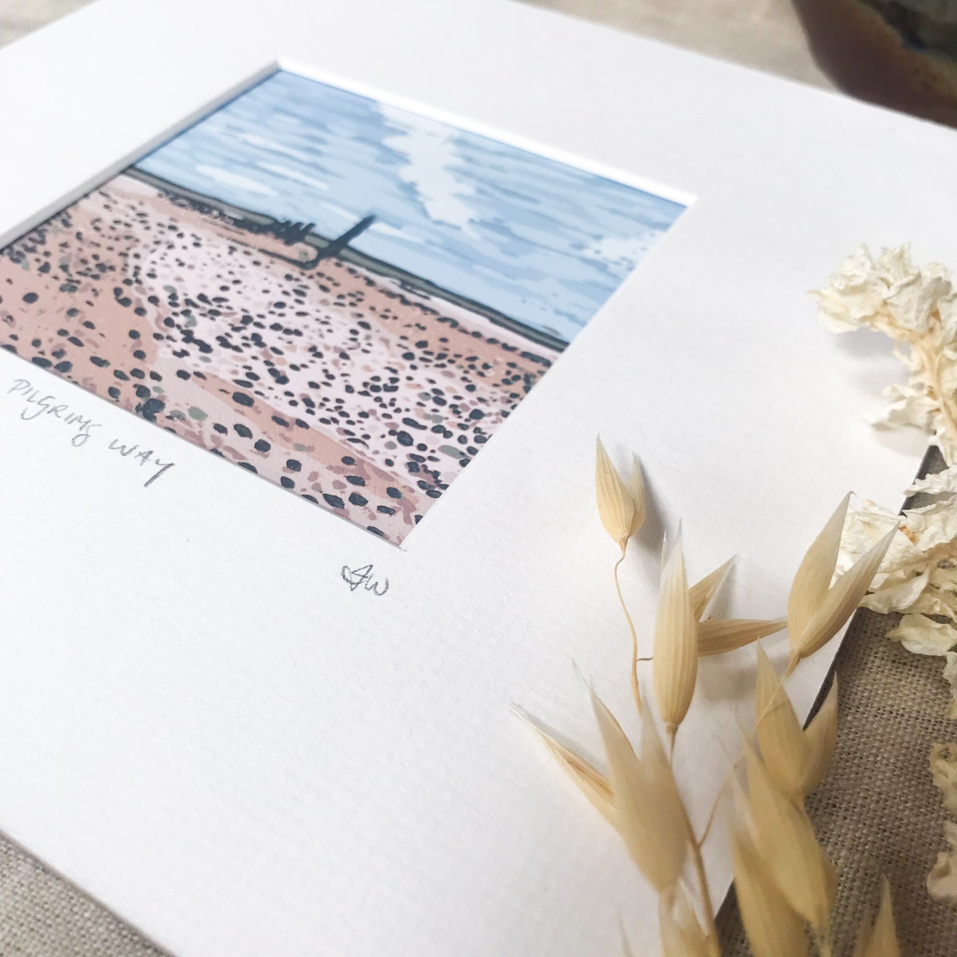 PILGRIM'S WAY | Limited edition linocut print image 8