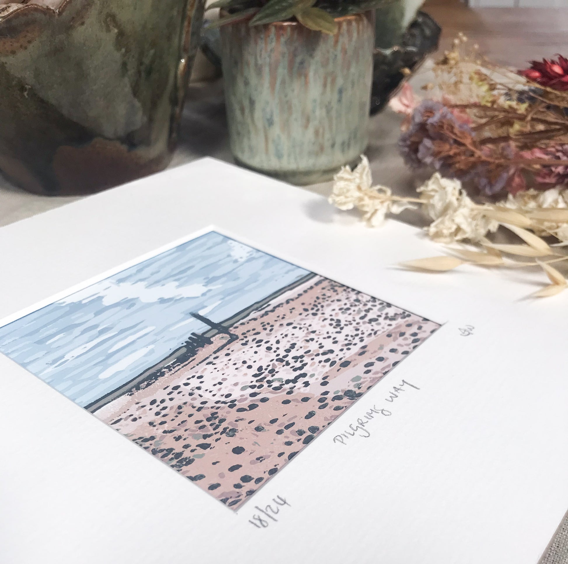 PILGRIM'S WAY | Limited edition linocut print image 7