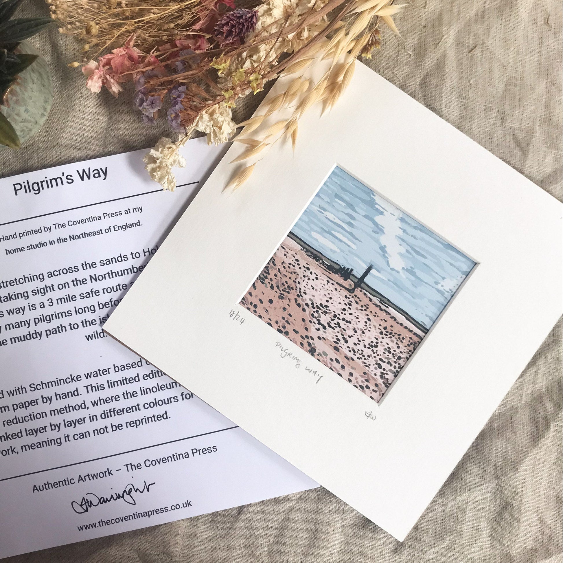 PILGRIM'S WAY | Limited edition linocut print image 3