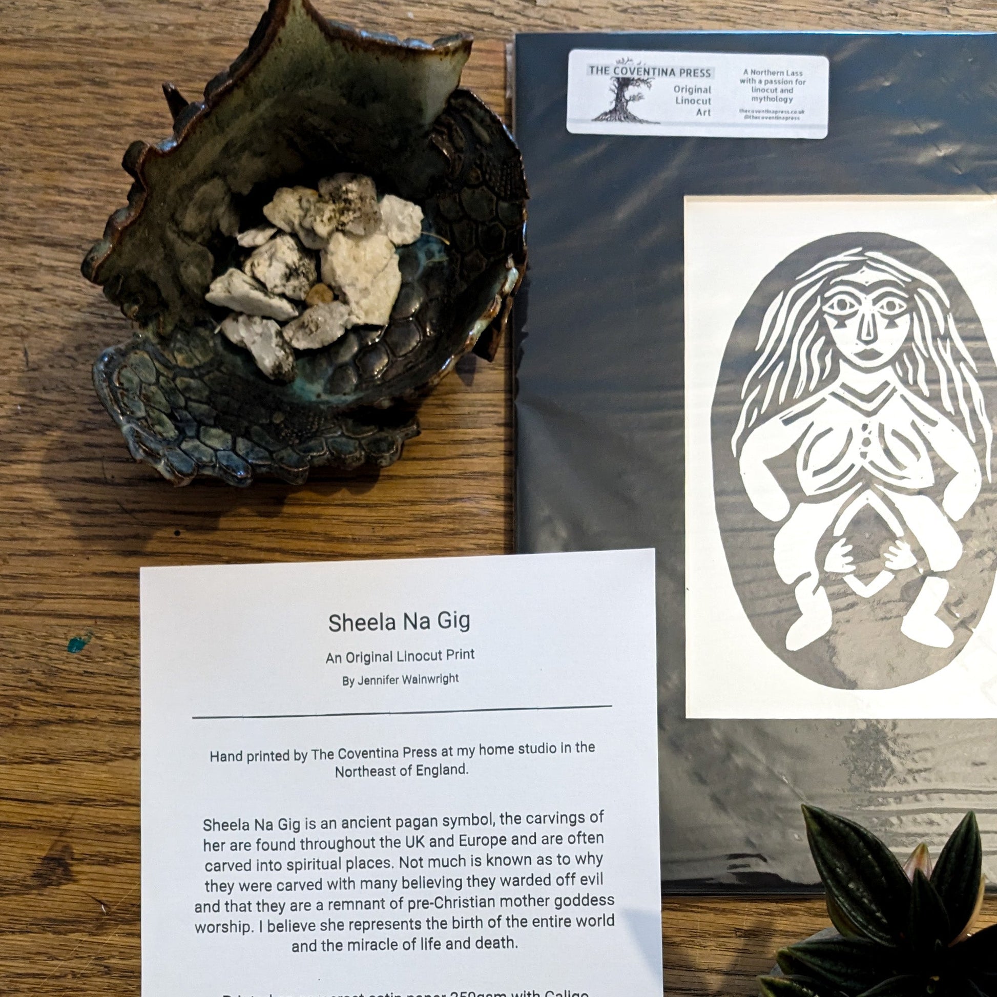 SHEELA NA GIG | GODDESS |  linocut print large image 2