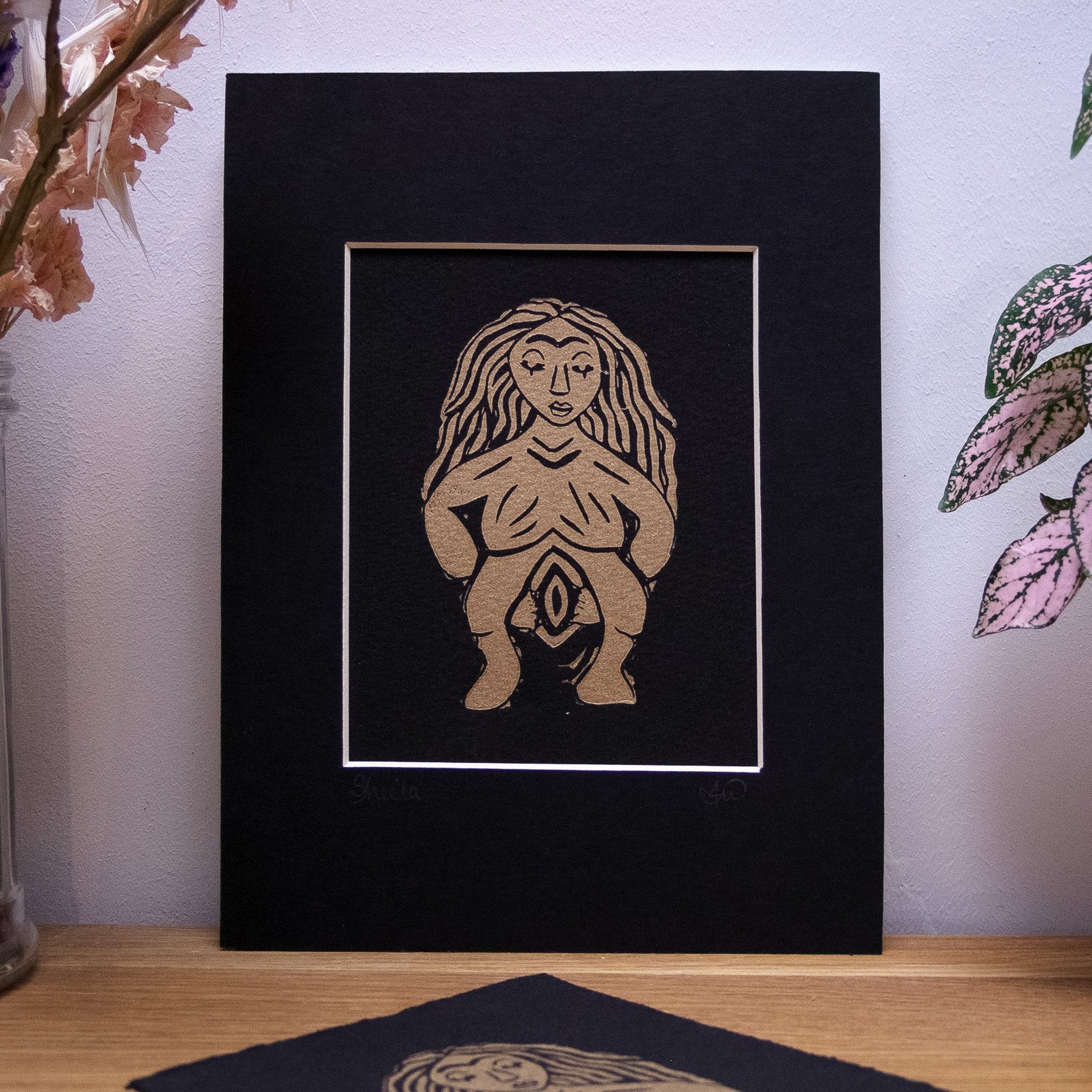 SHEELA NA GIG | GODDESS | Original Linocut Print image 5