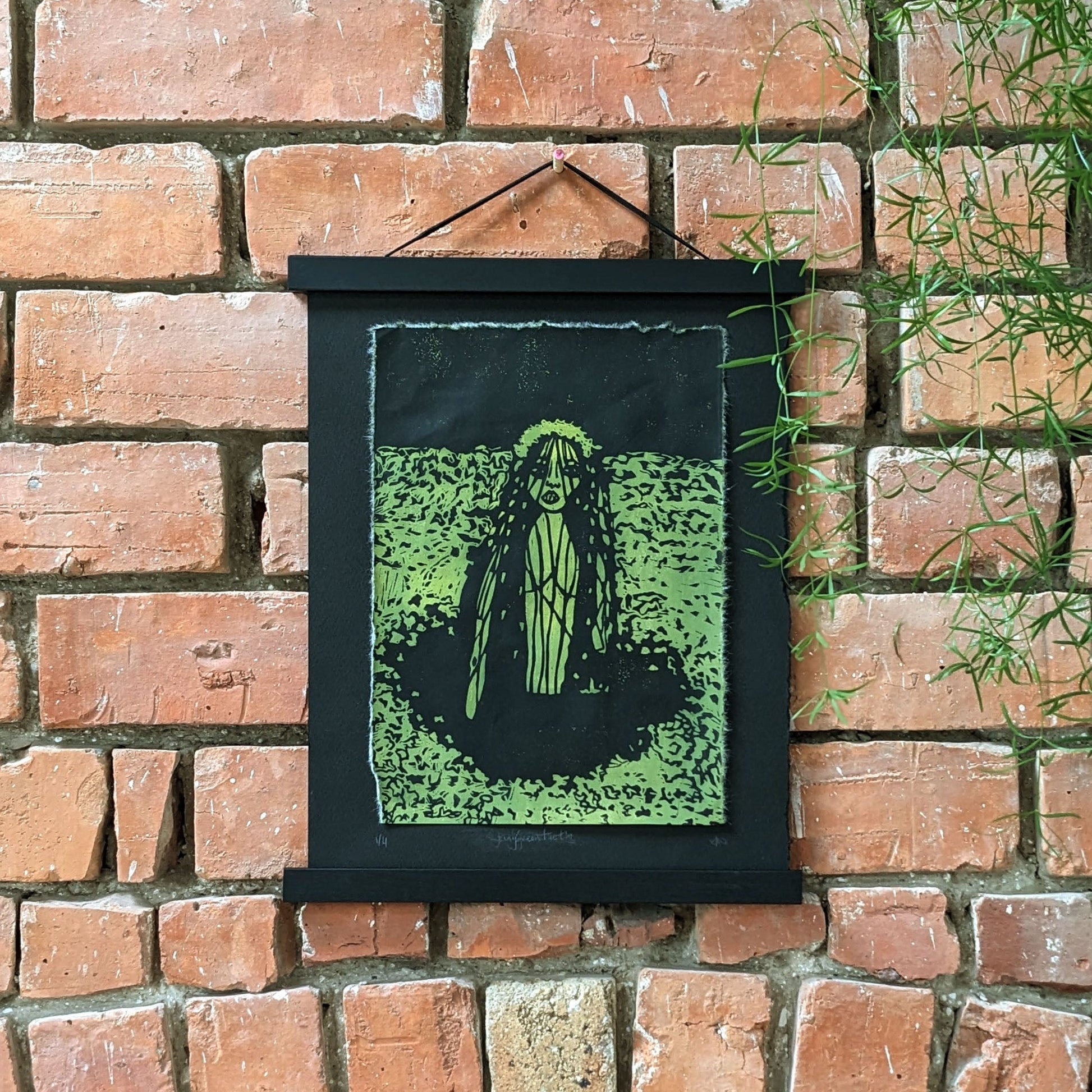 JENNY GREENTEETH | Original Linocut Print image 1