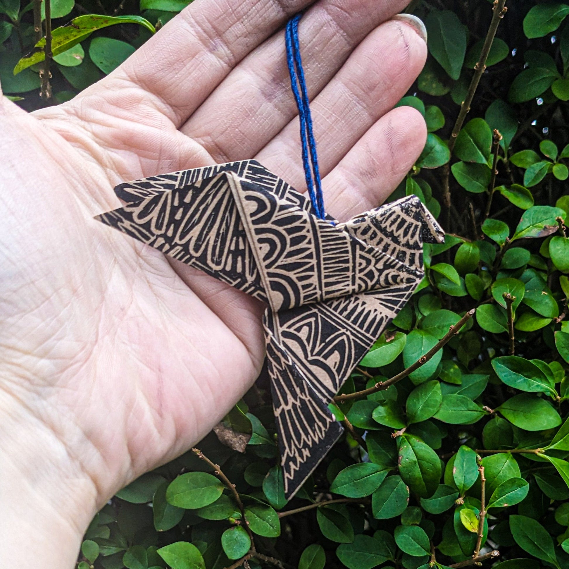 ORIGAMI PEACE DOVE | Hand printed greeting card. image 5
