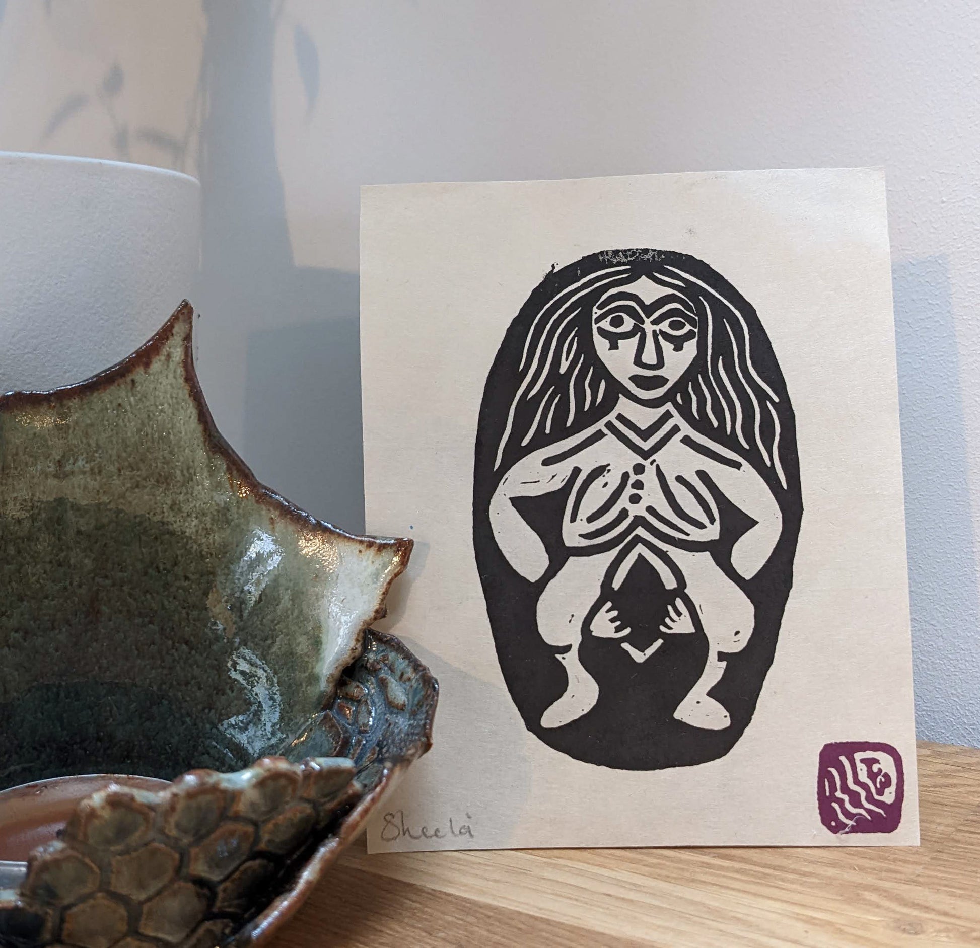 SHEELA NA GIG | GODDESS | Original Linocut Print