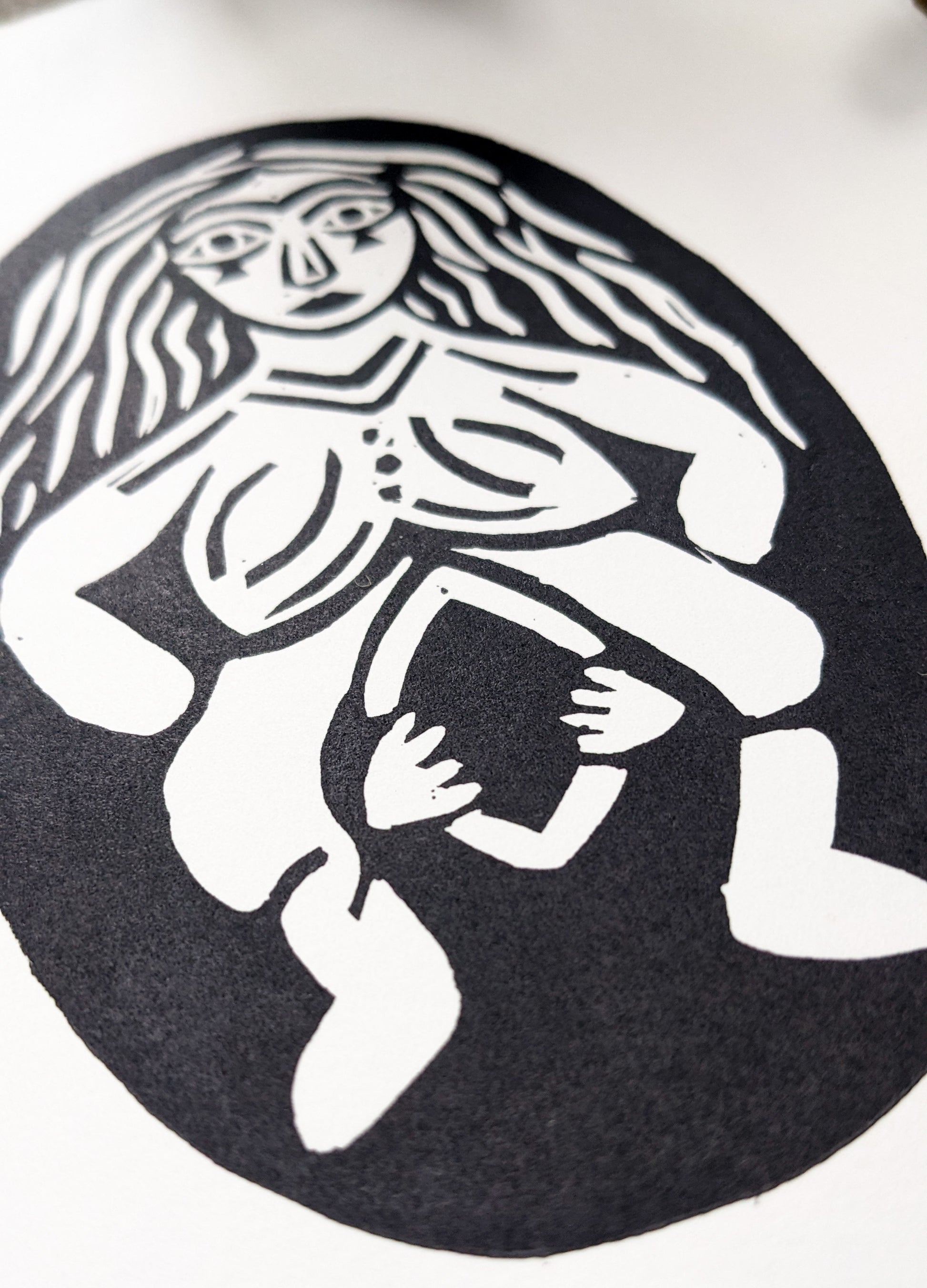 SHEELA NA GIG | GODDESS | Original Linocut Print