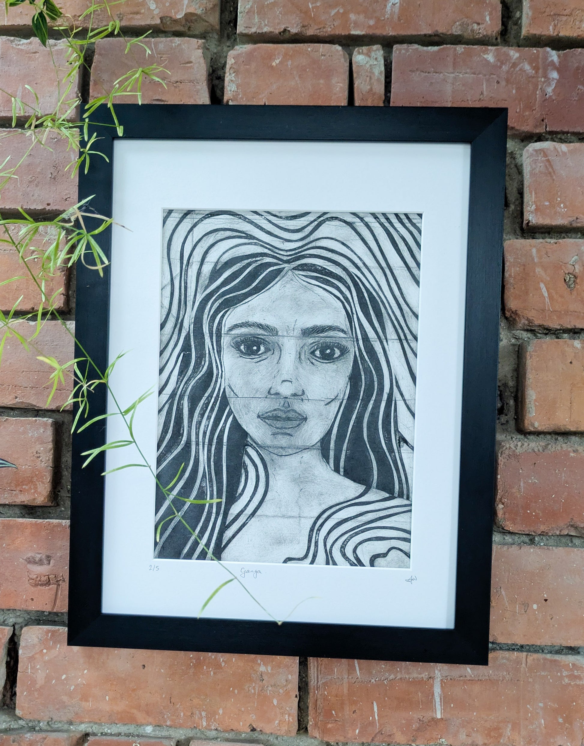 GODDESS GANGA | Drypoint print image 0