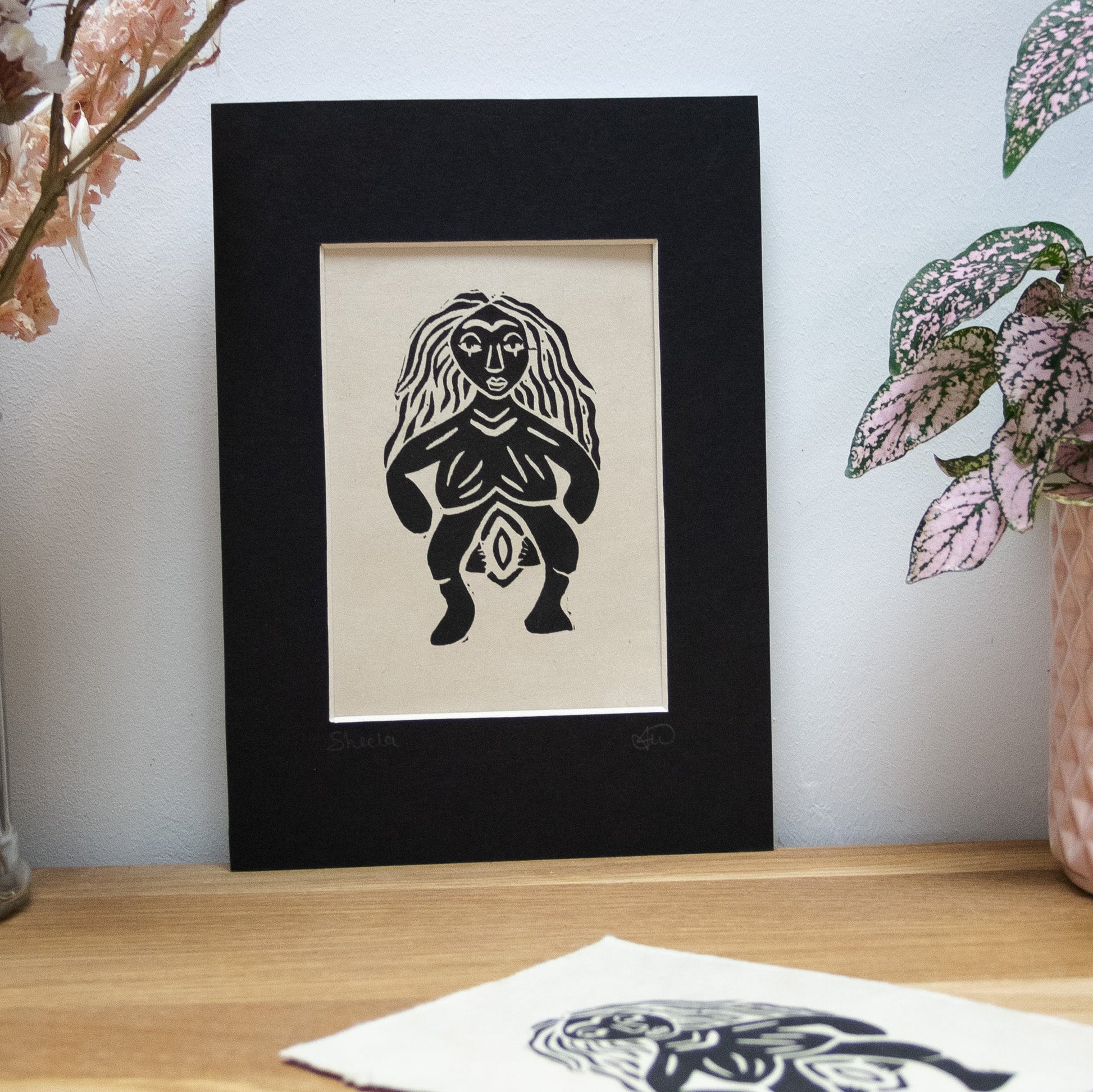 SHEELA NA GIG | GODDESS | Original Linocut Print image 3