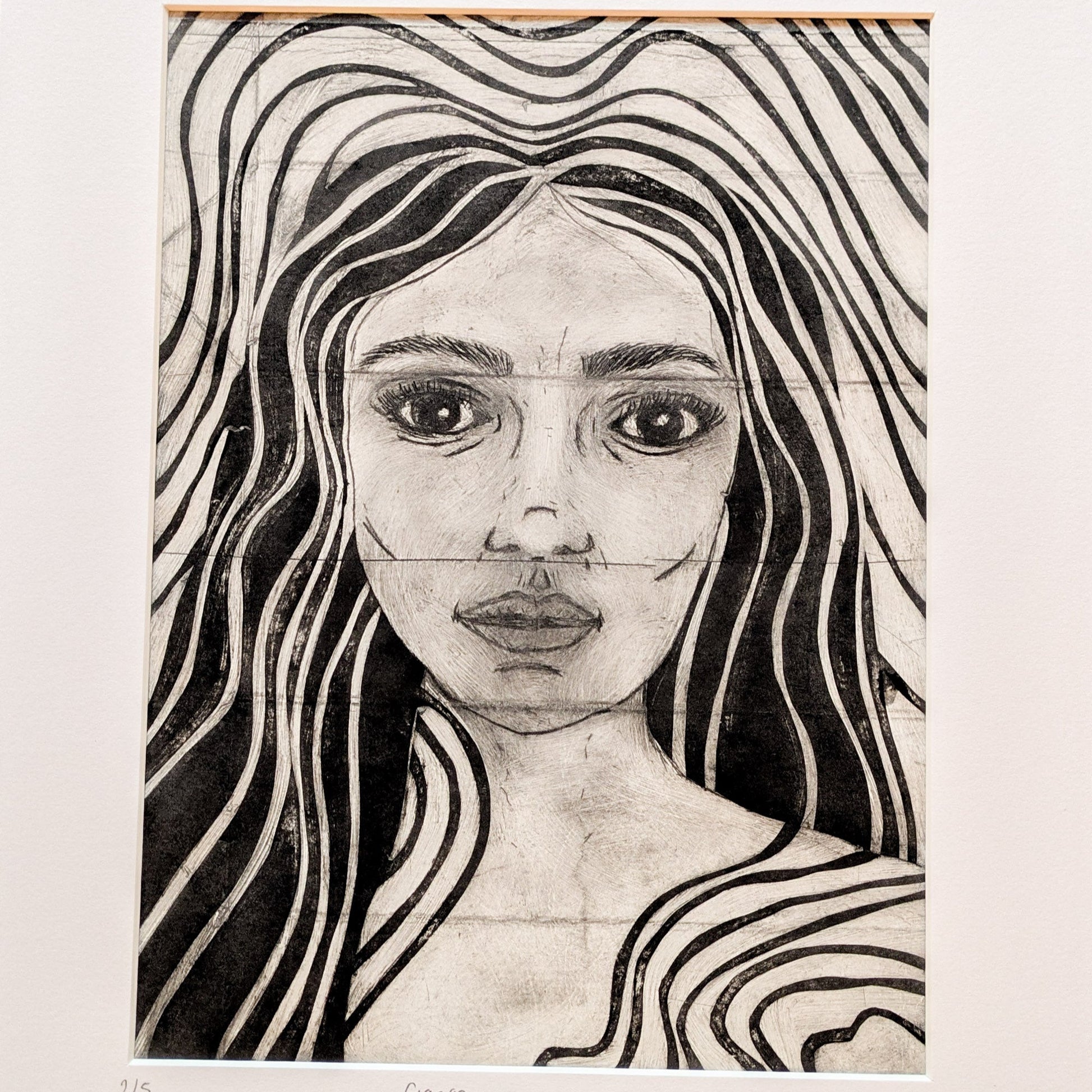 GODDESS GANGA | Drypoint print image 4