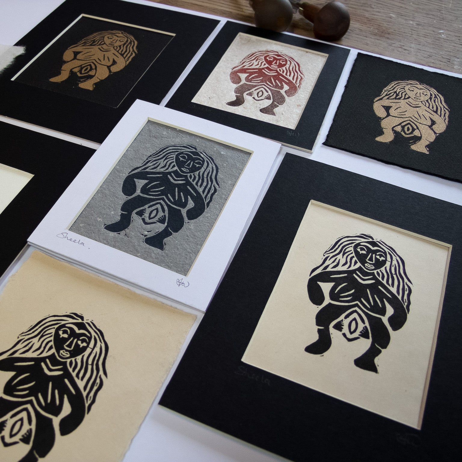 SHEELA NA GIG | GODDESS | Original Linocut Print image 7