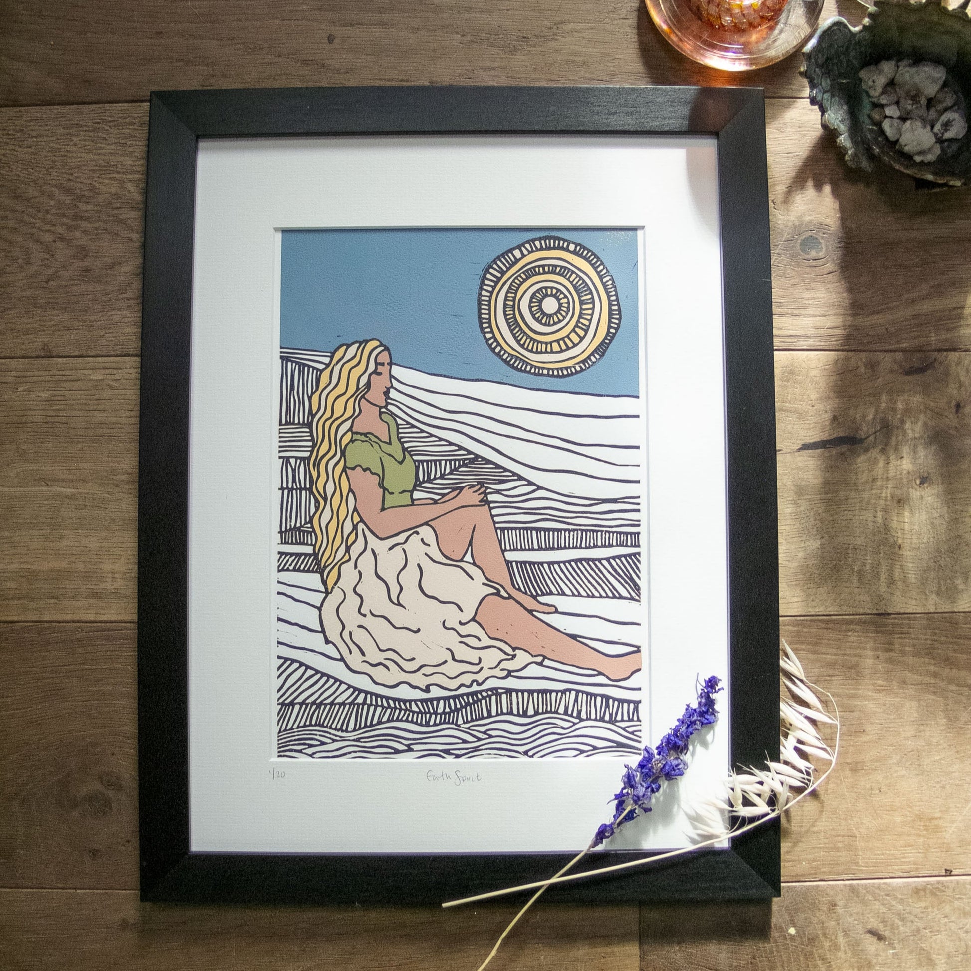 GODDESS DEMETER | Limited Edition Linocut print image 0