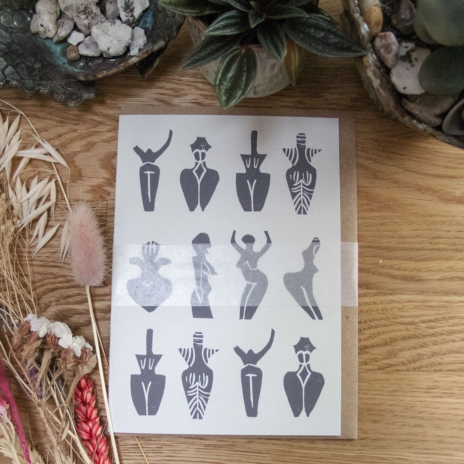 DANCING GODDESS | Greeting card | Linocut design image 6