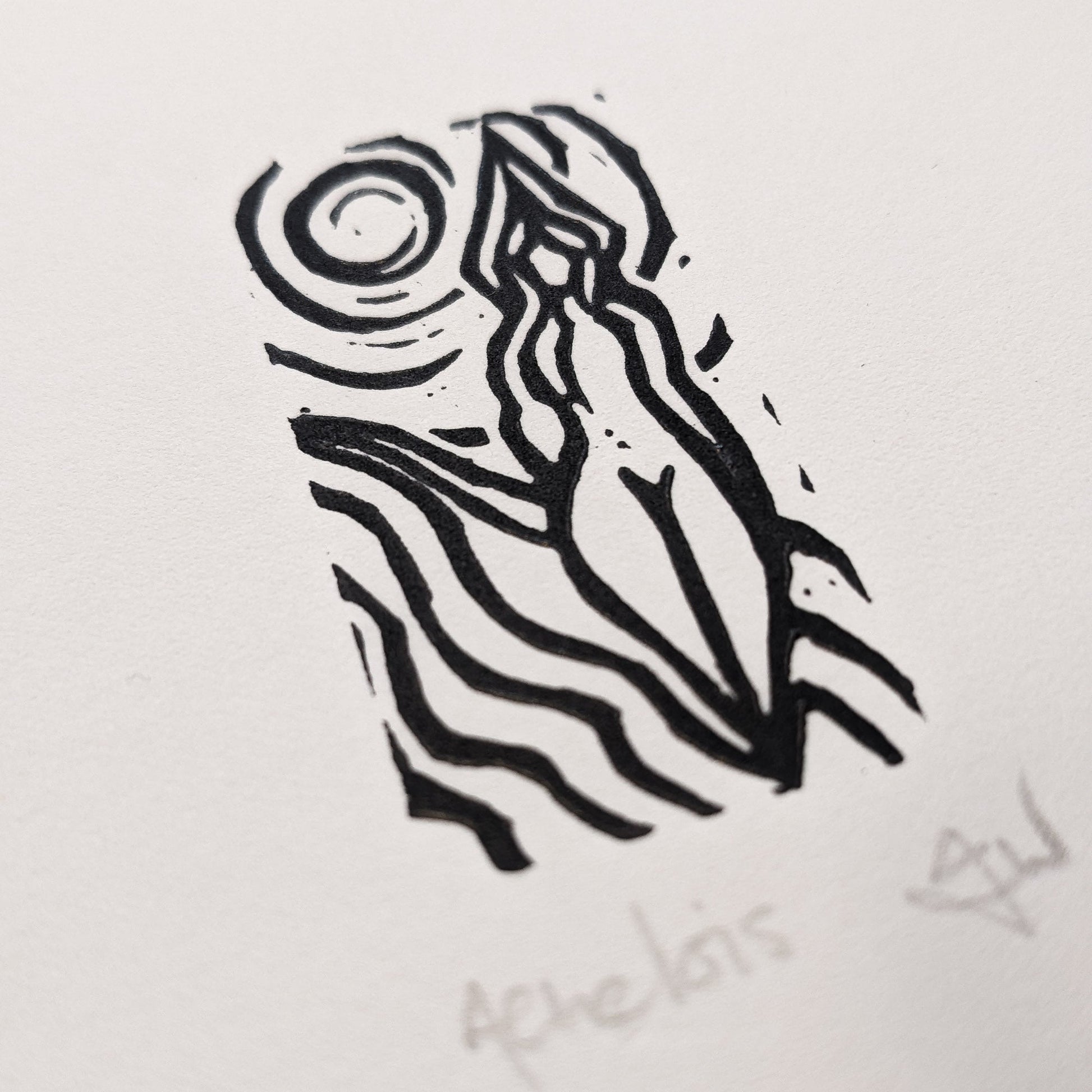 ACHELOIS GREEK MOON GODDESS  | Miniature eraser print image 0