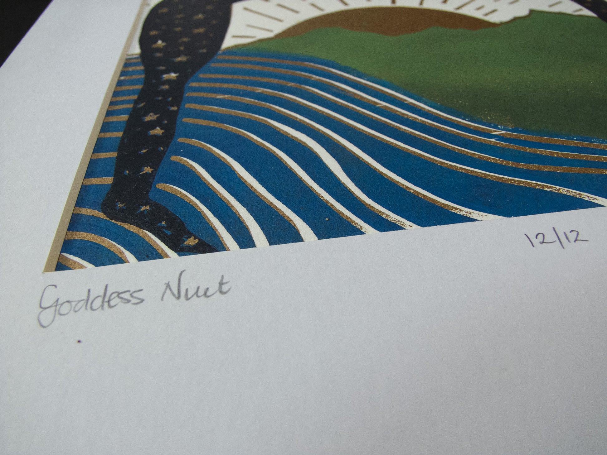 GODDESS NUIT | Limited edition linocut print image 4