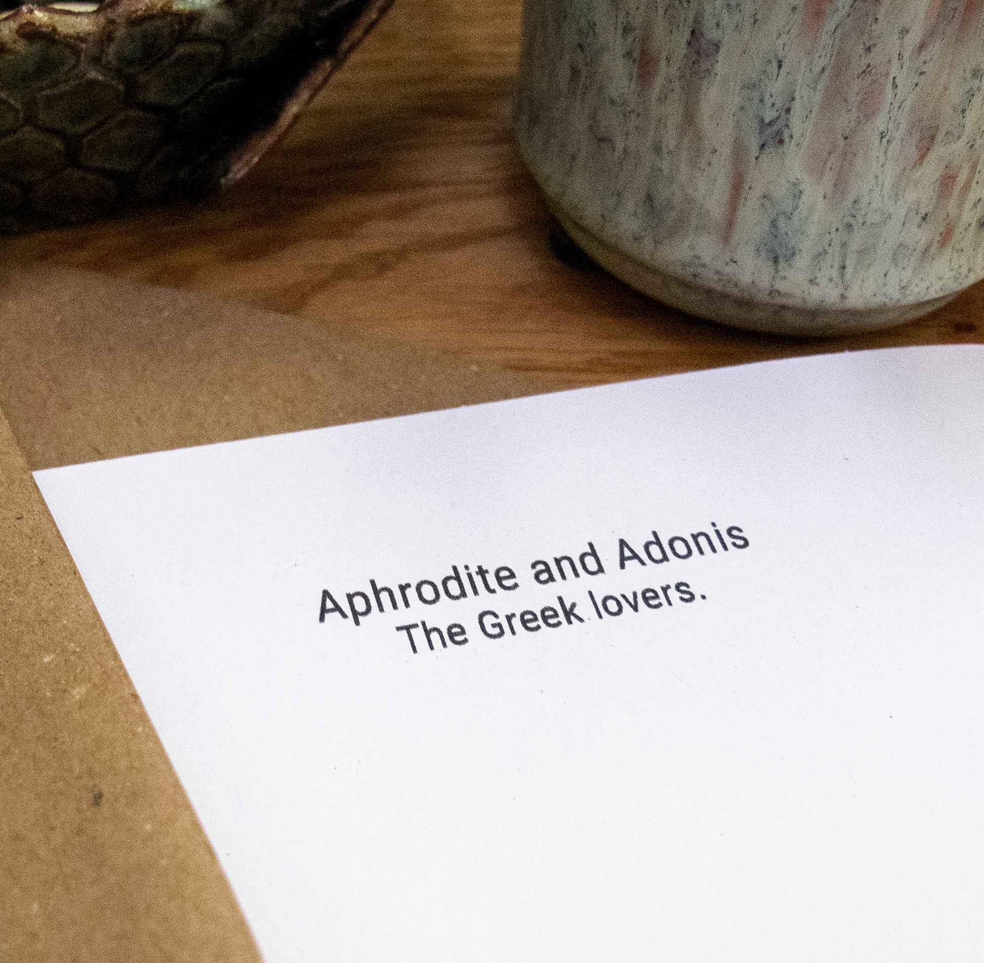 APHRODITE AND ADONIS | Greeting card | Linocut design image 7
