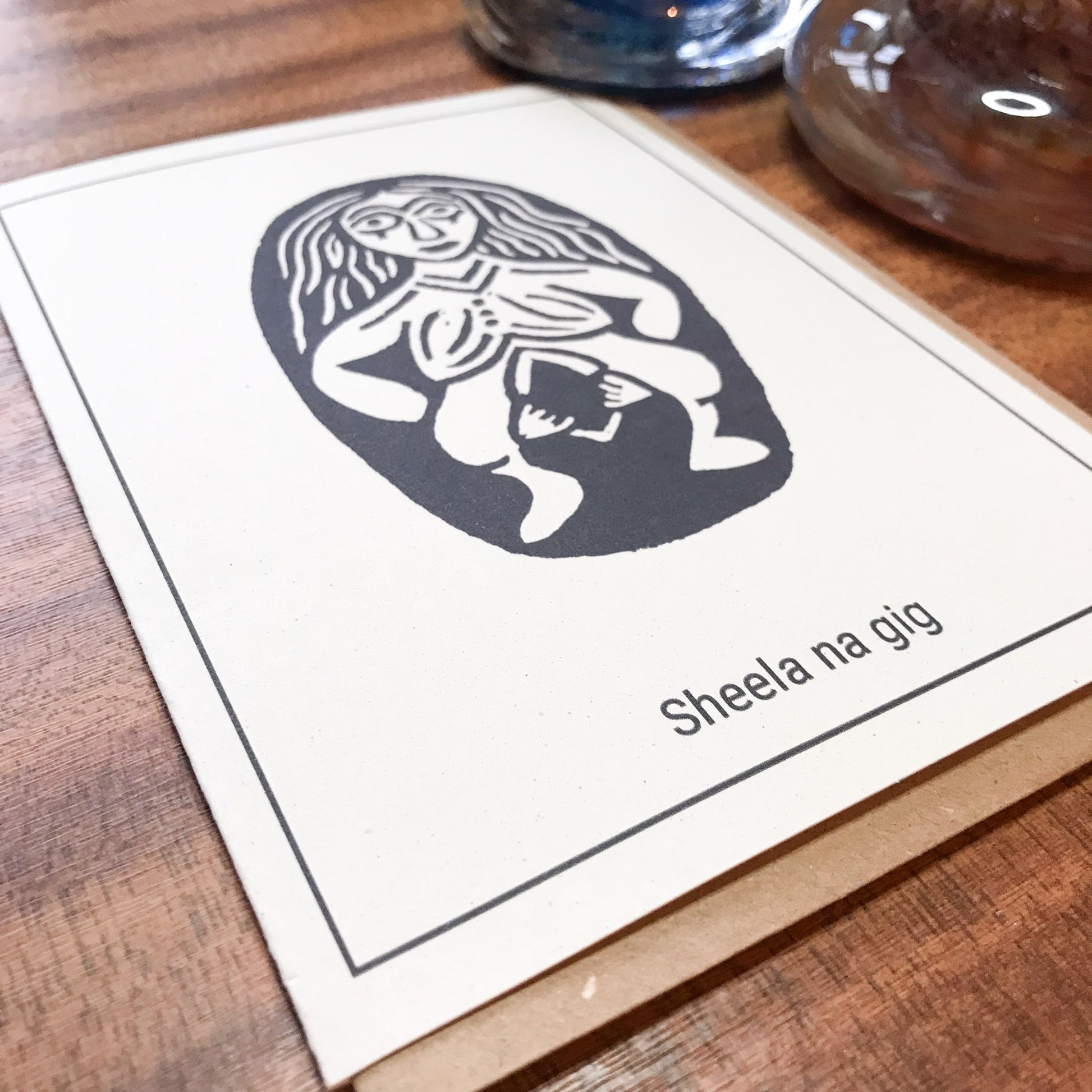 SHEELA NA GIG | Greeting card | Linocut design image 2