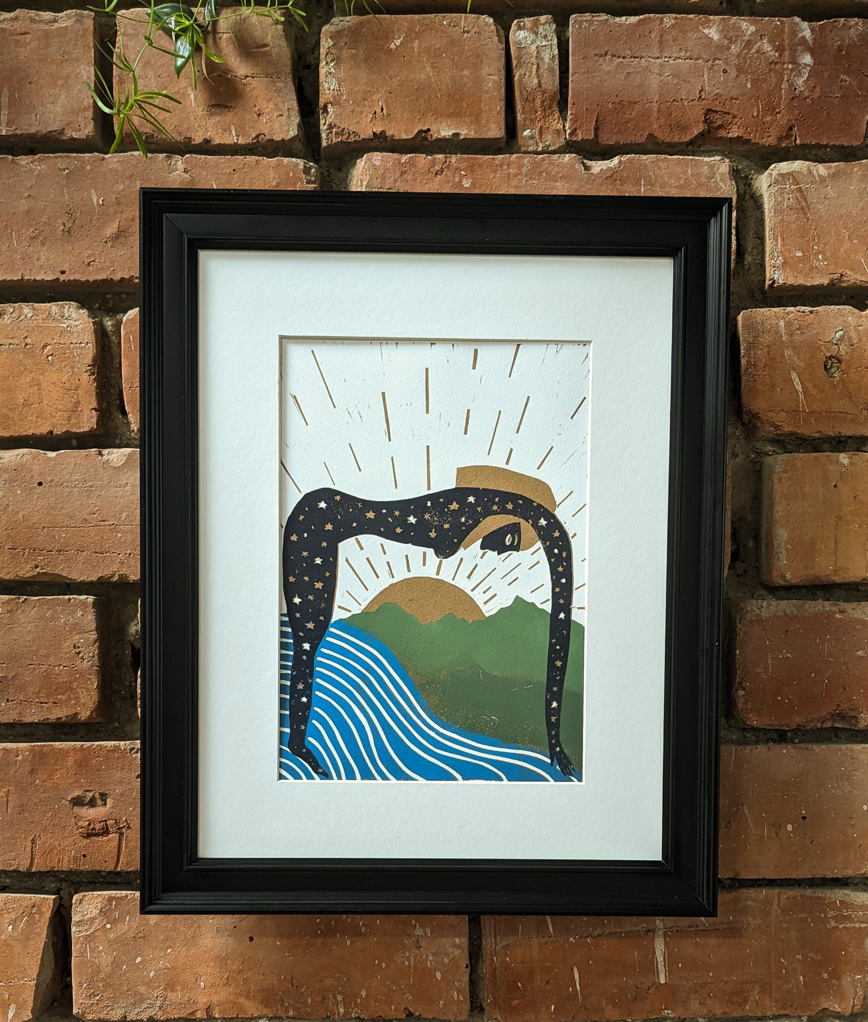 GODDESS NUIT | Limited edition linocut print image 0