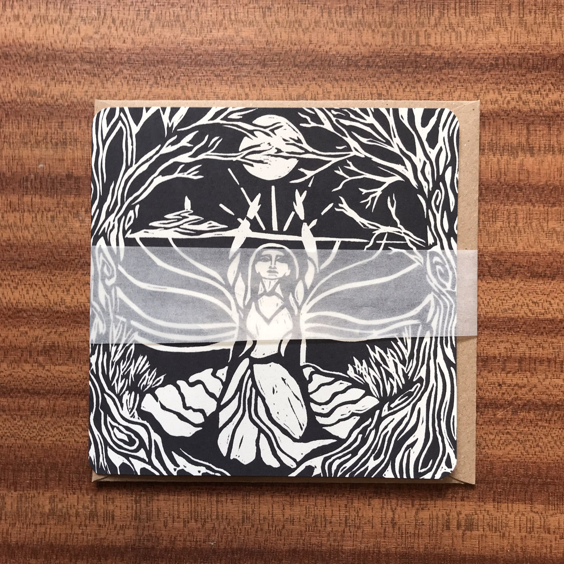MORGANA LE FAY | Greeting card | Linocut design image 0
