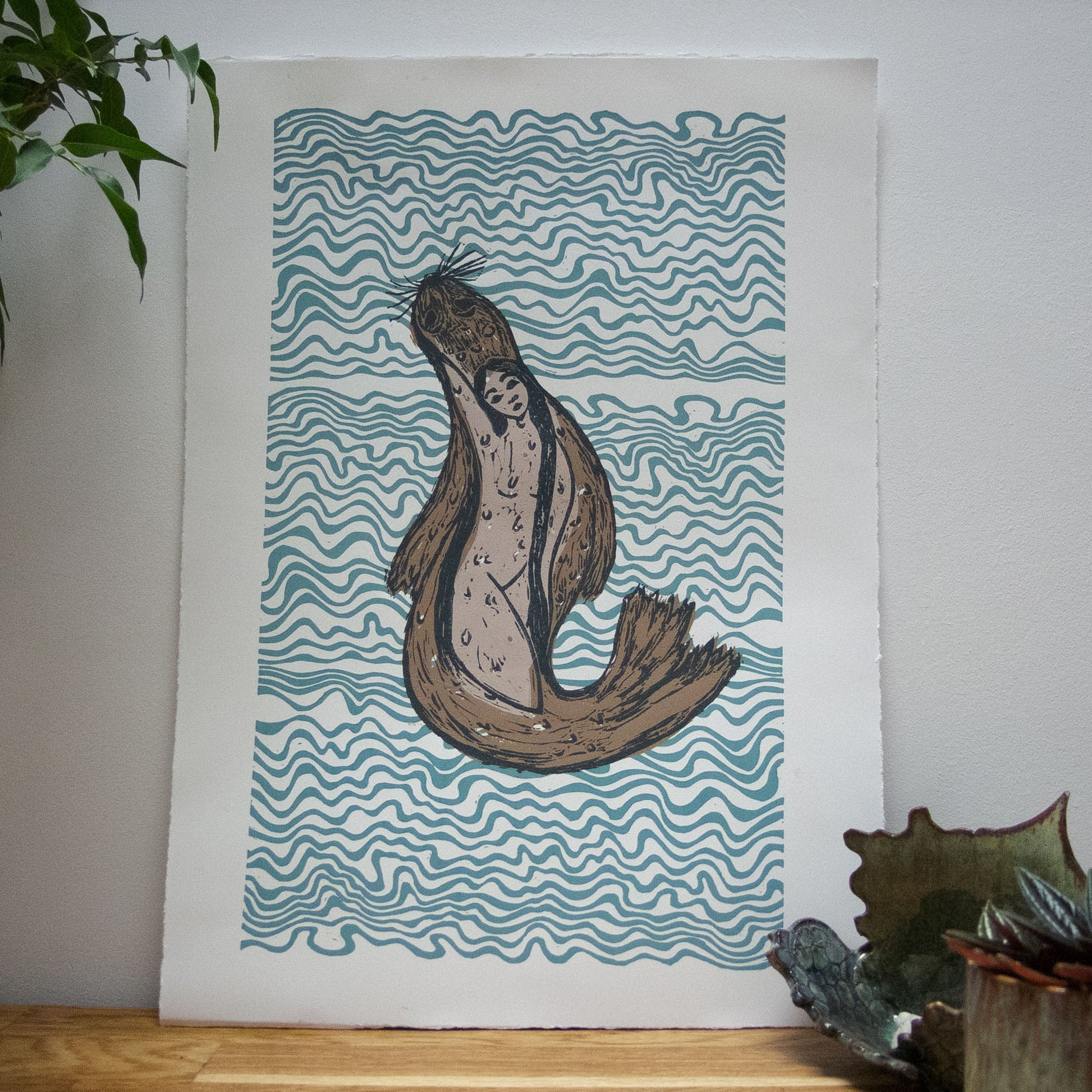 THE SELKIE | Original Linocut Print image 6