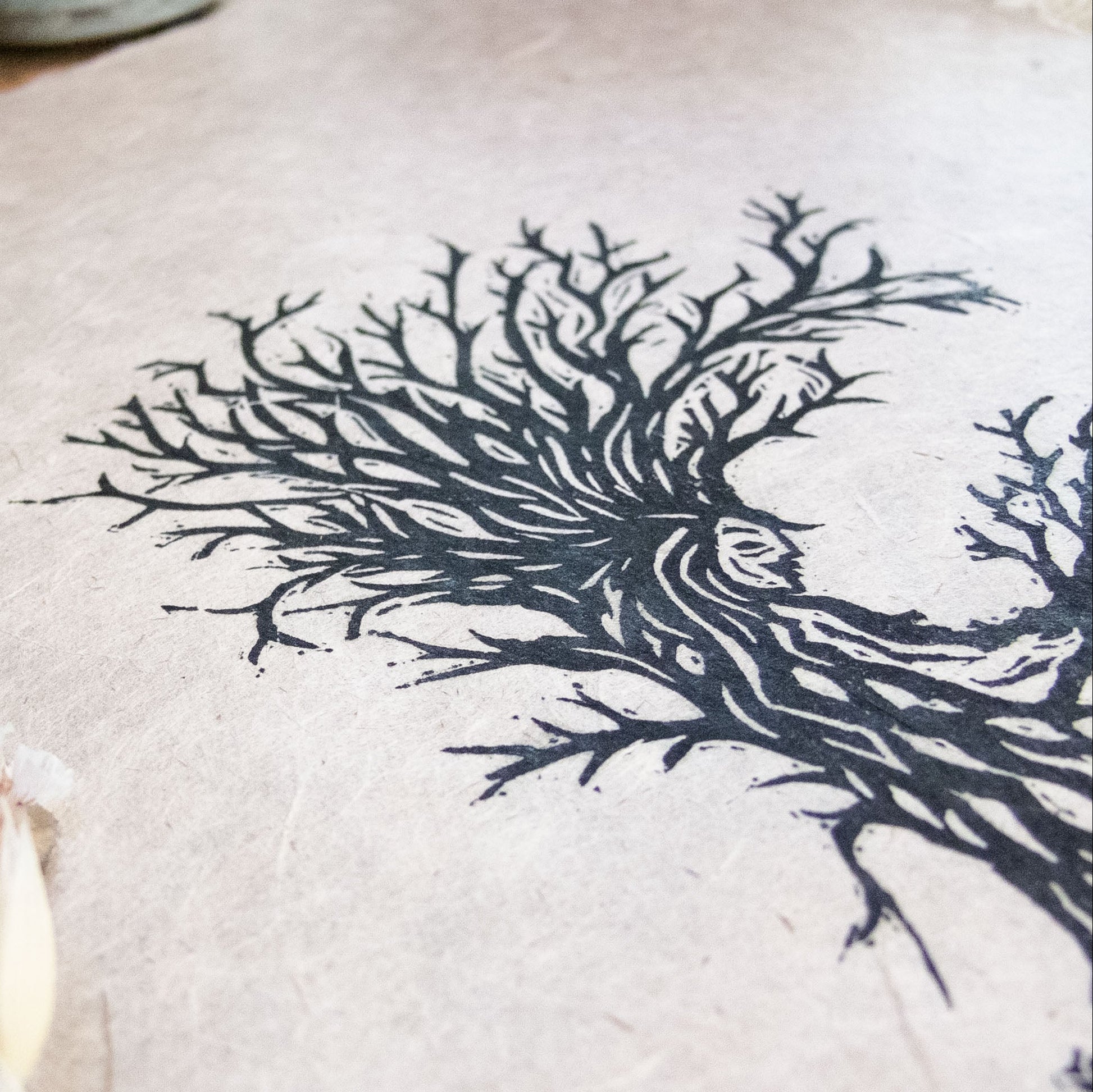 HAG TREE GODDESS | DRYAD | Original linocut print image 2