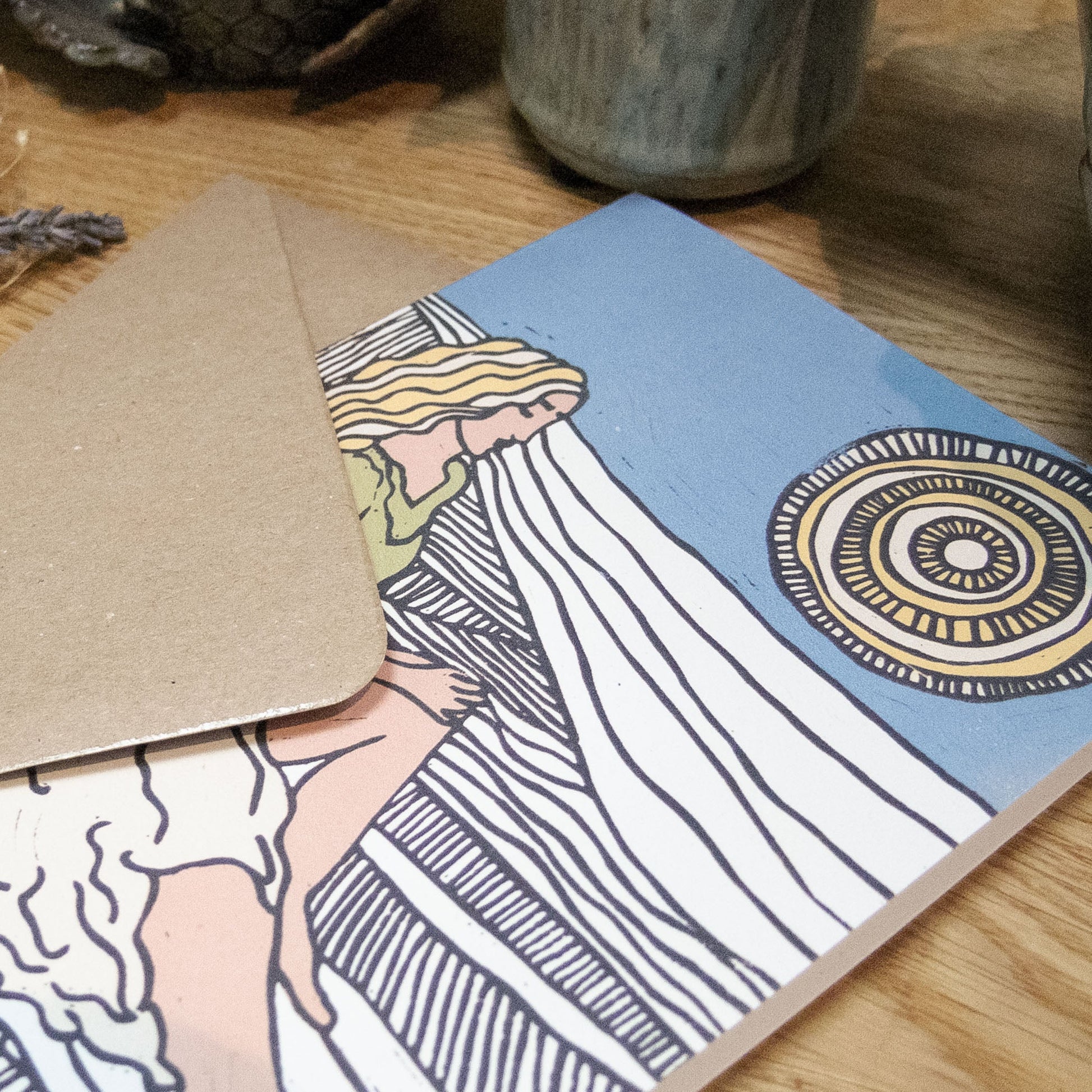 GODDESS DEMETER | Greeting card | Linocut design image 5