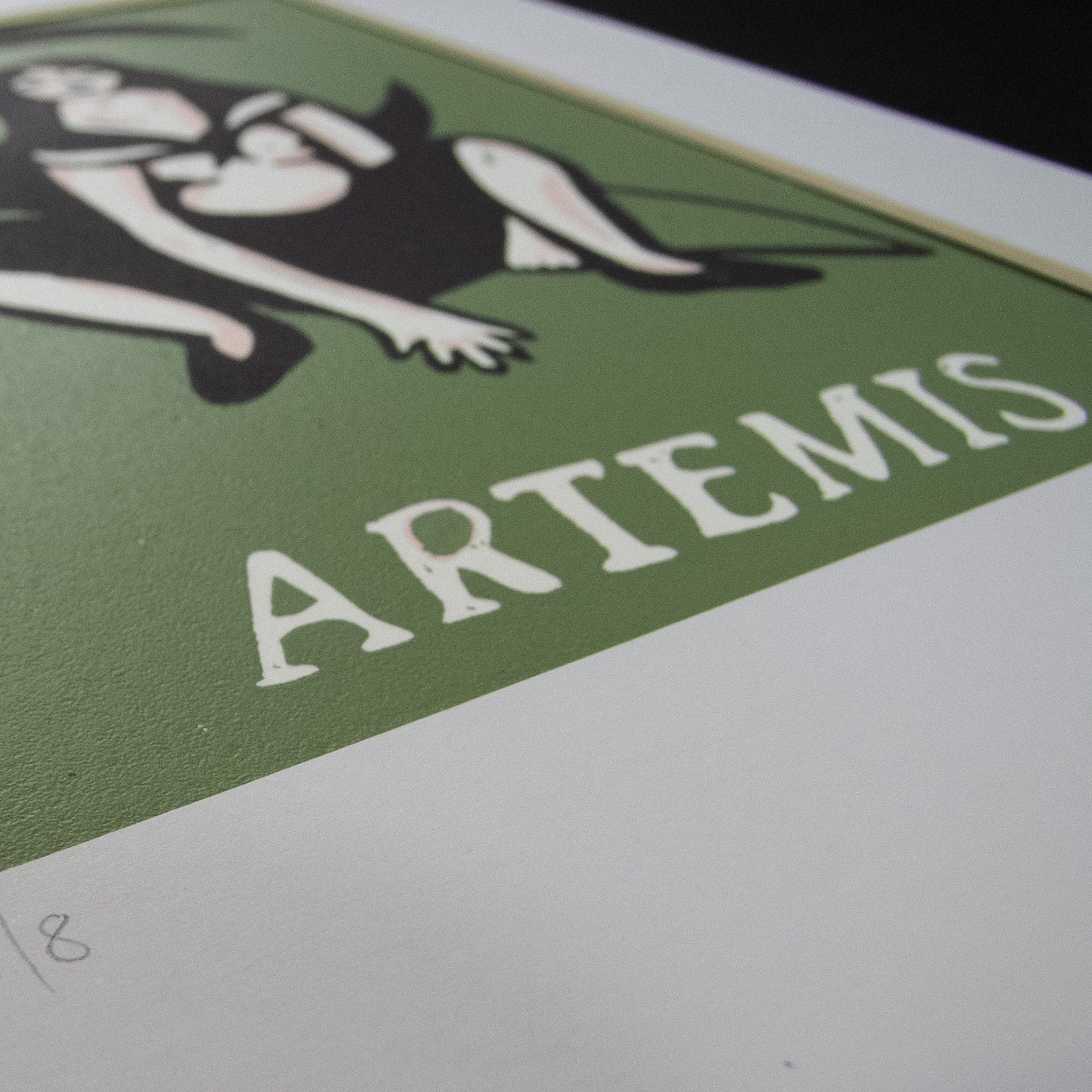 GODDESS ARTEMIS | Limited edition linocut print image 4