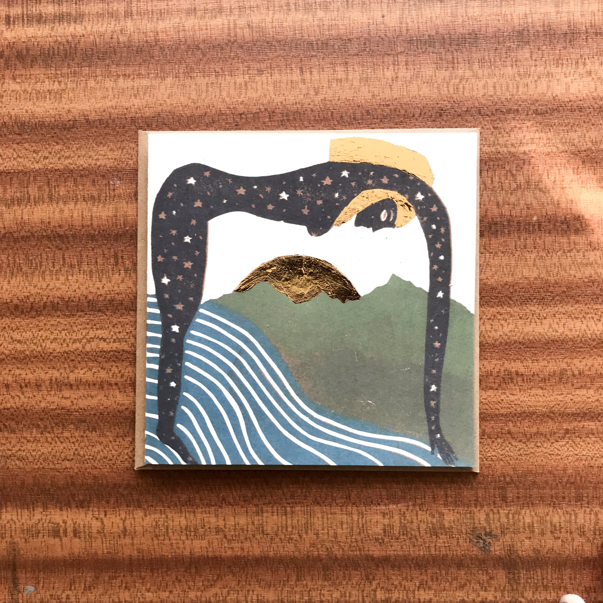 GODDESS NUIT / NUT | Greeting card | Linocut design image 2