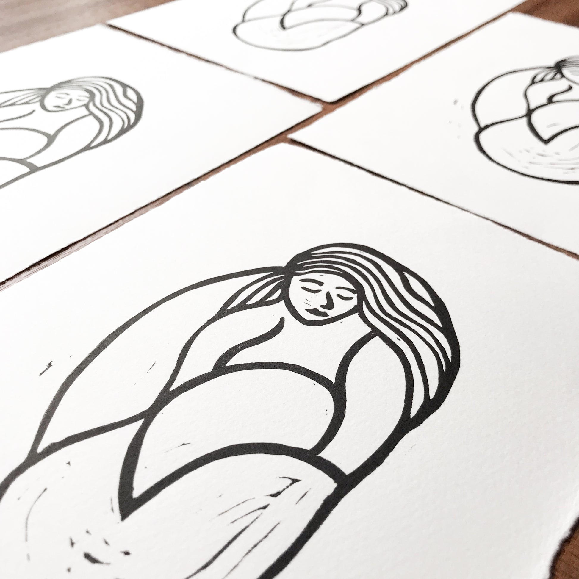 GAIA MOTHER EARTH | Linocut print 3 versions image 2