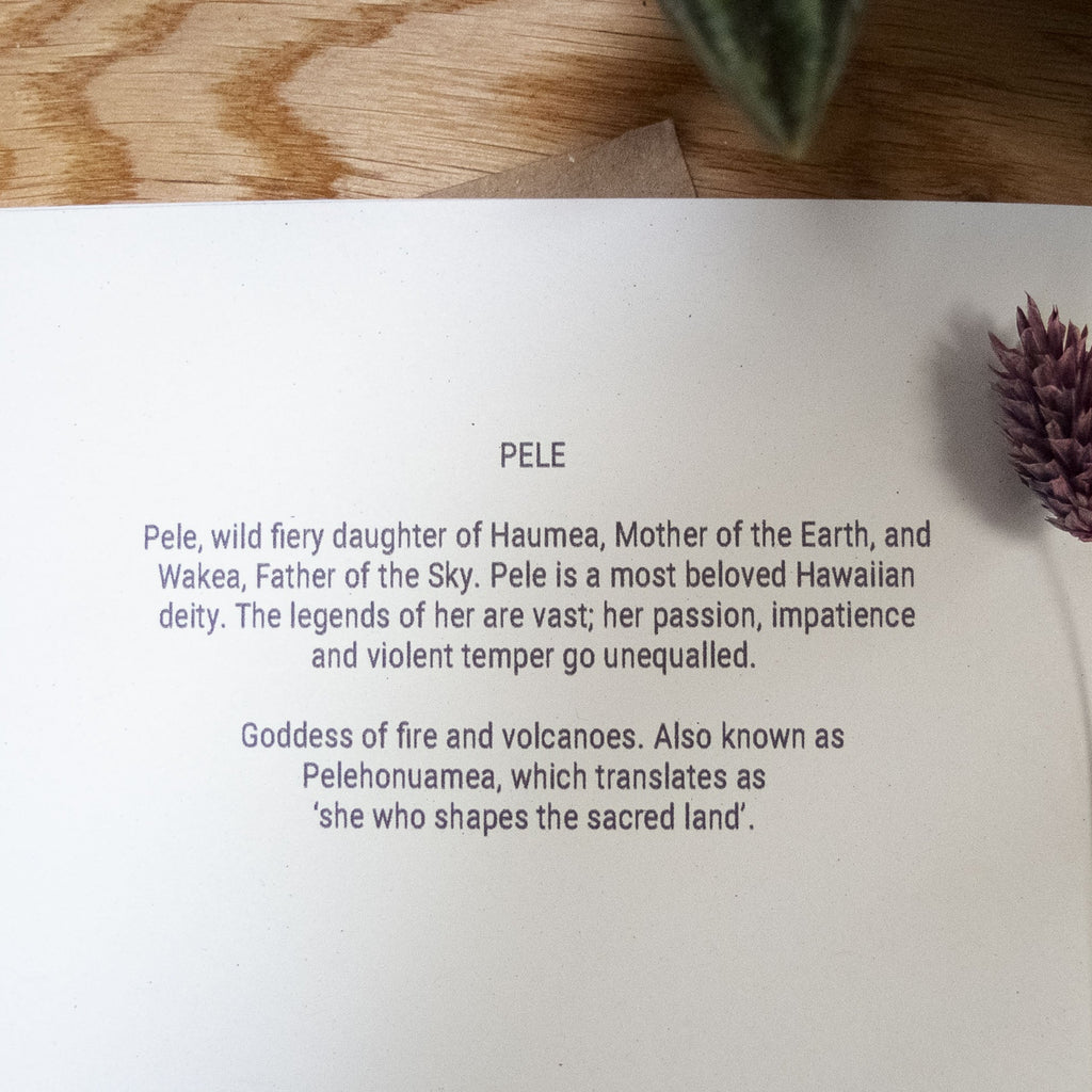 GODDESS PELE | Greeting card | Linocut design image 1