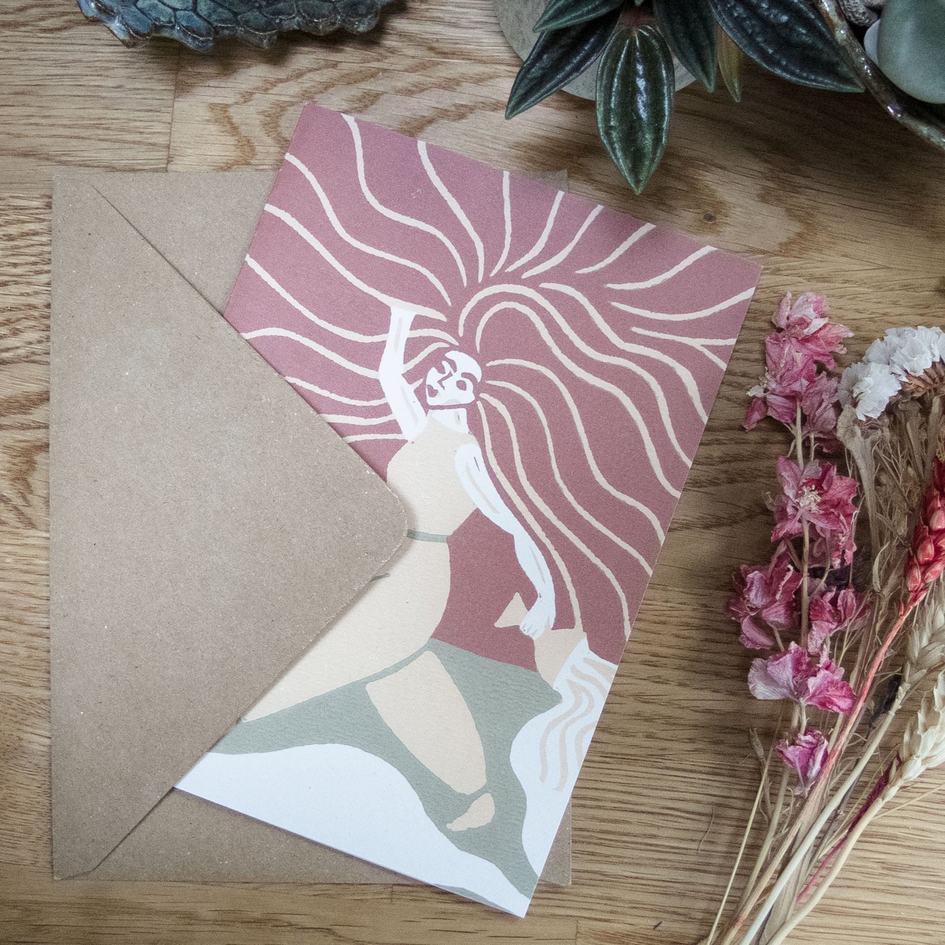 GODDESS BRIGID | Greeting card | Linocut design image 5