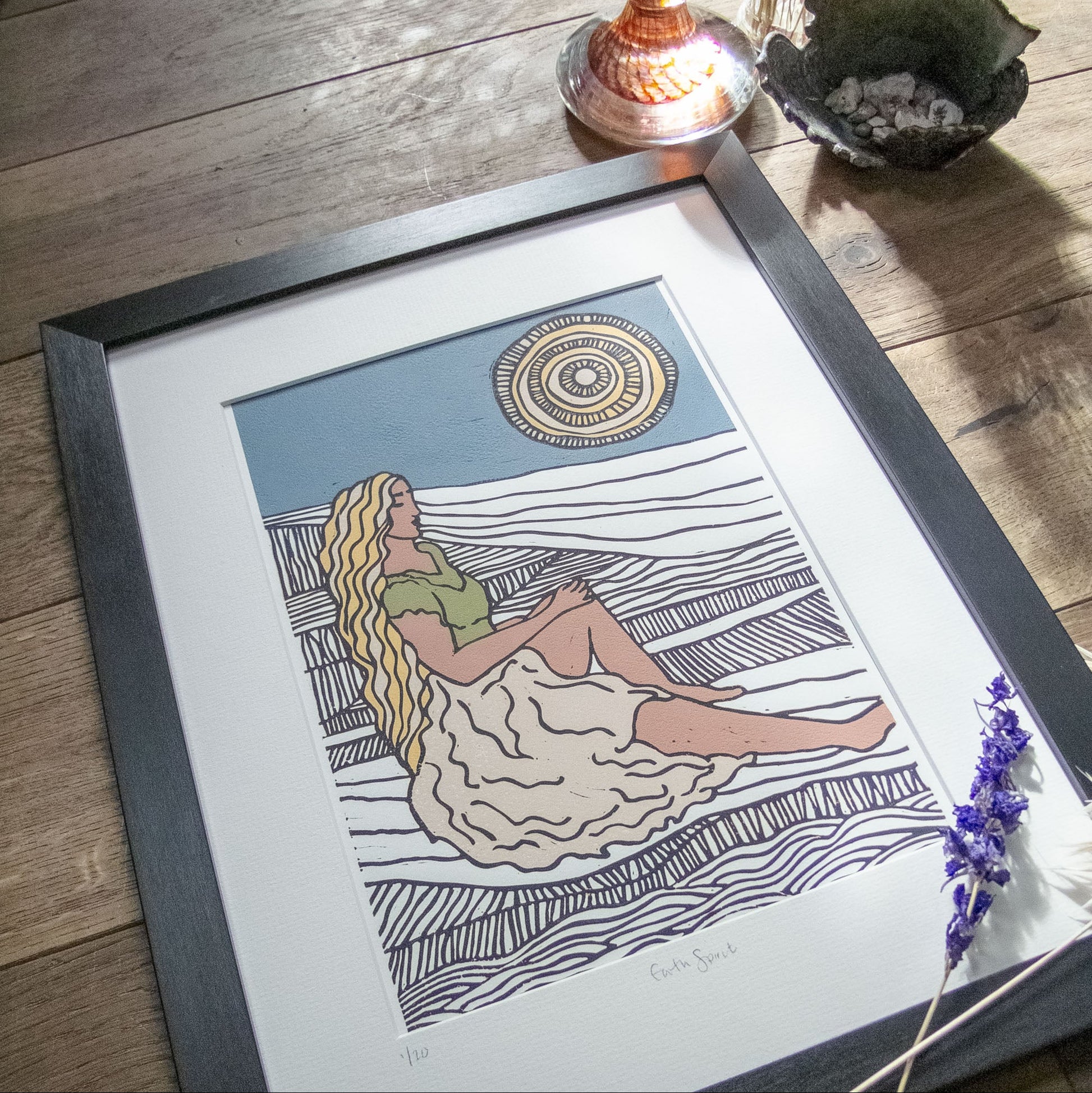 GODDESS DEMETER | Limited Edition Linocut print image 1