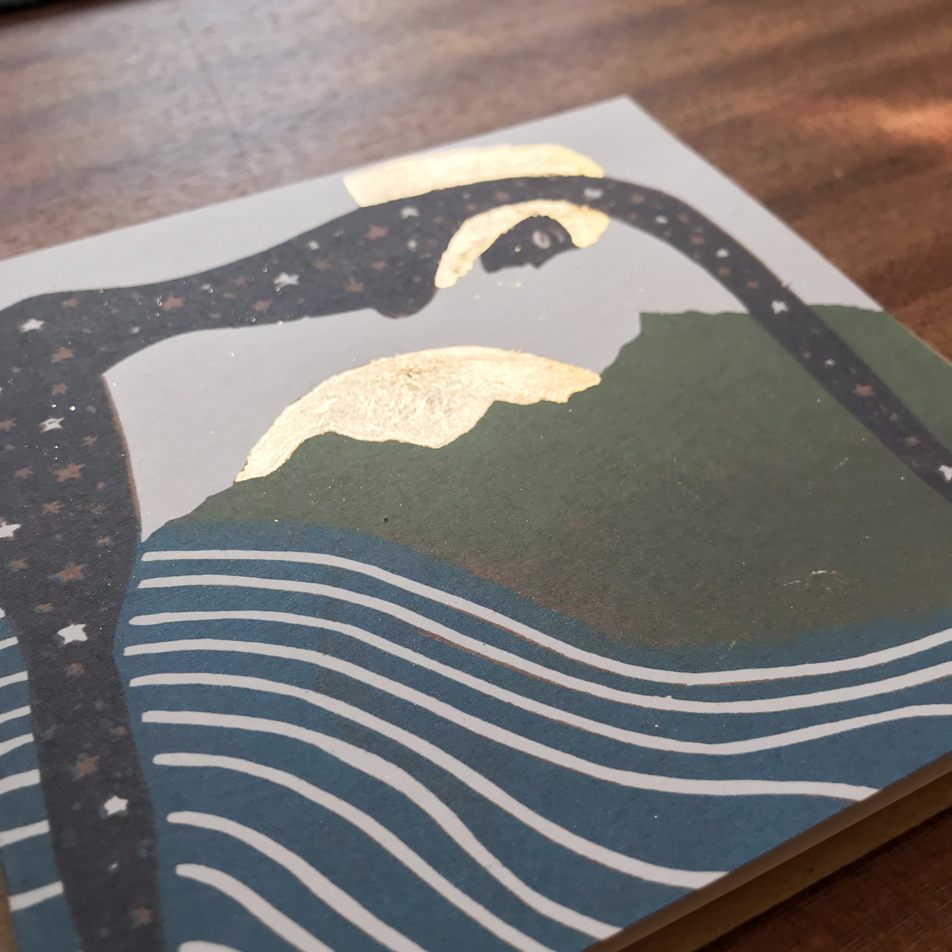 GODDESS NUIT / NUT | Greeting card | Linocut design image 1