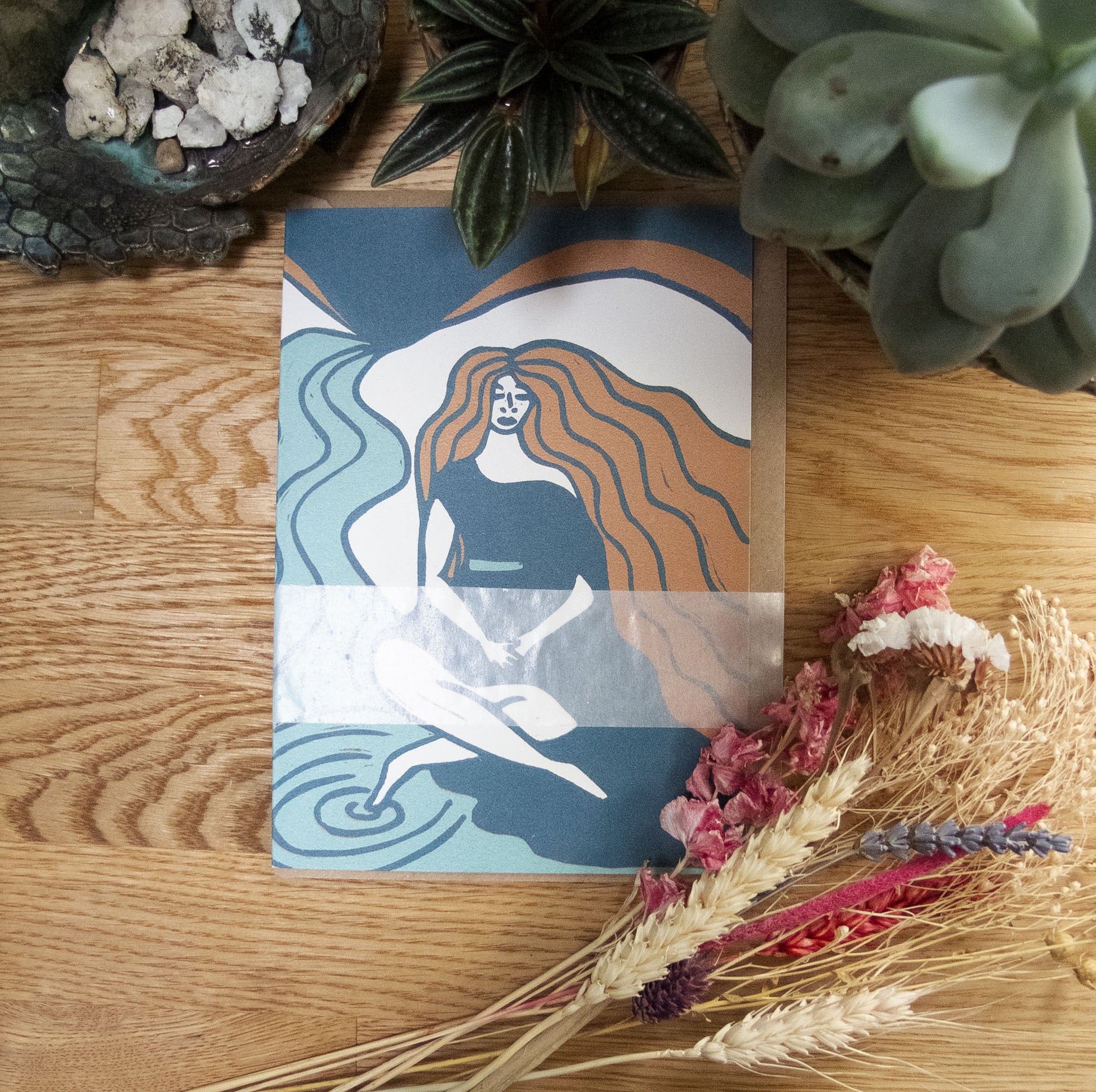 COVENTINA BLUE | Greeting card | Linocut design image 1