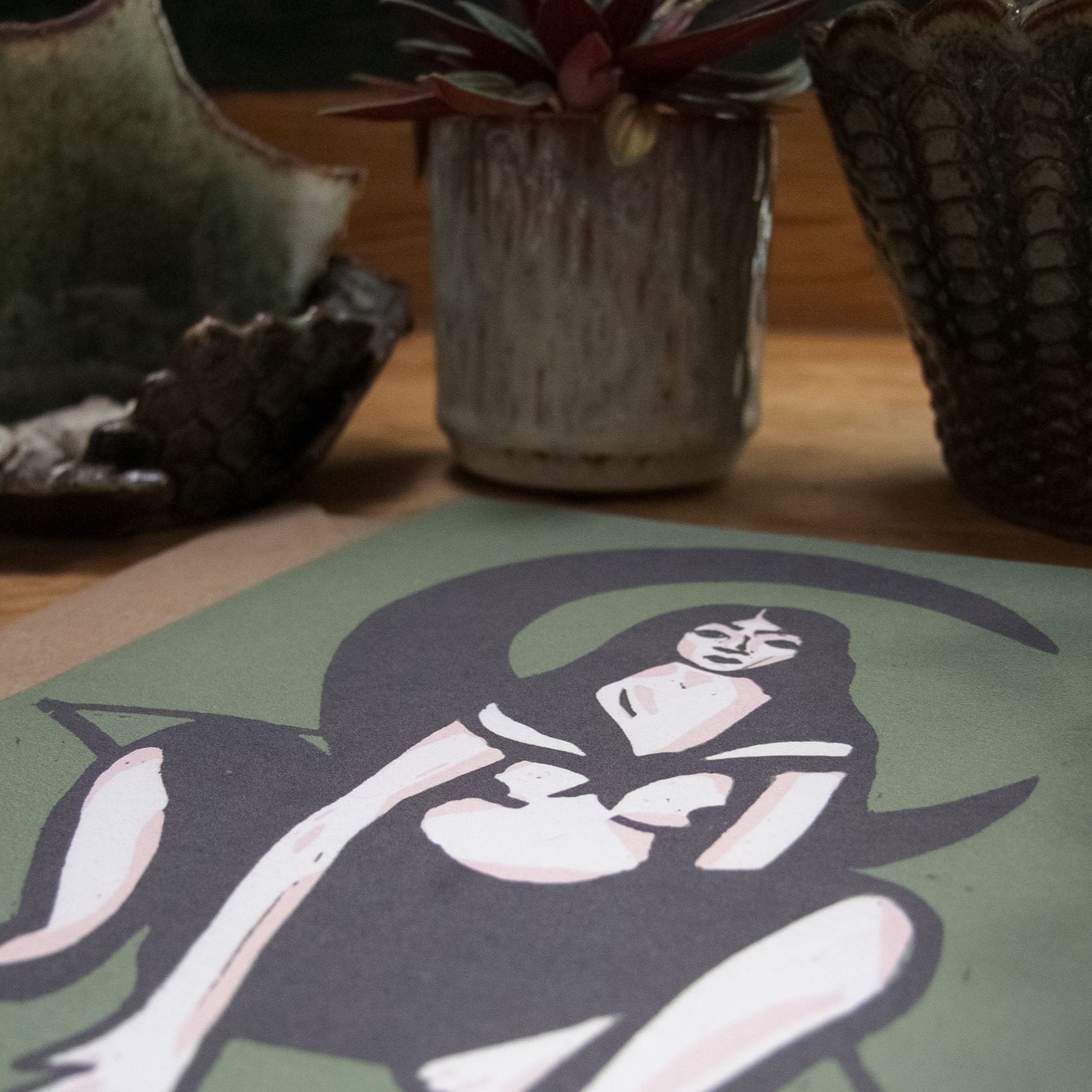 GODDESS ARTEMIS | Greeting card | Linocut design image 6