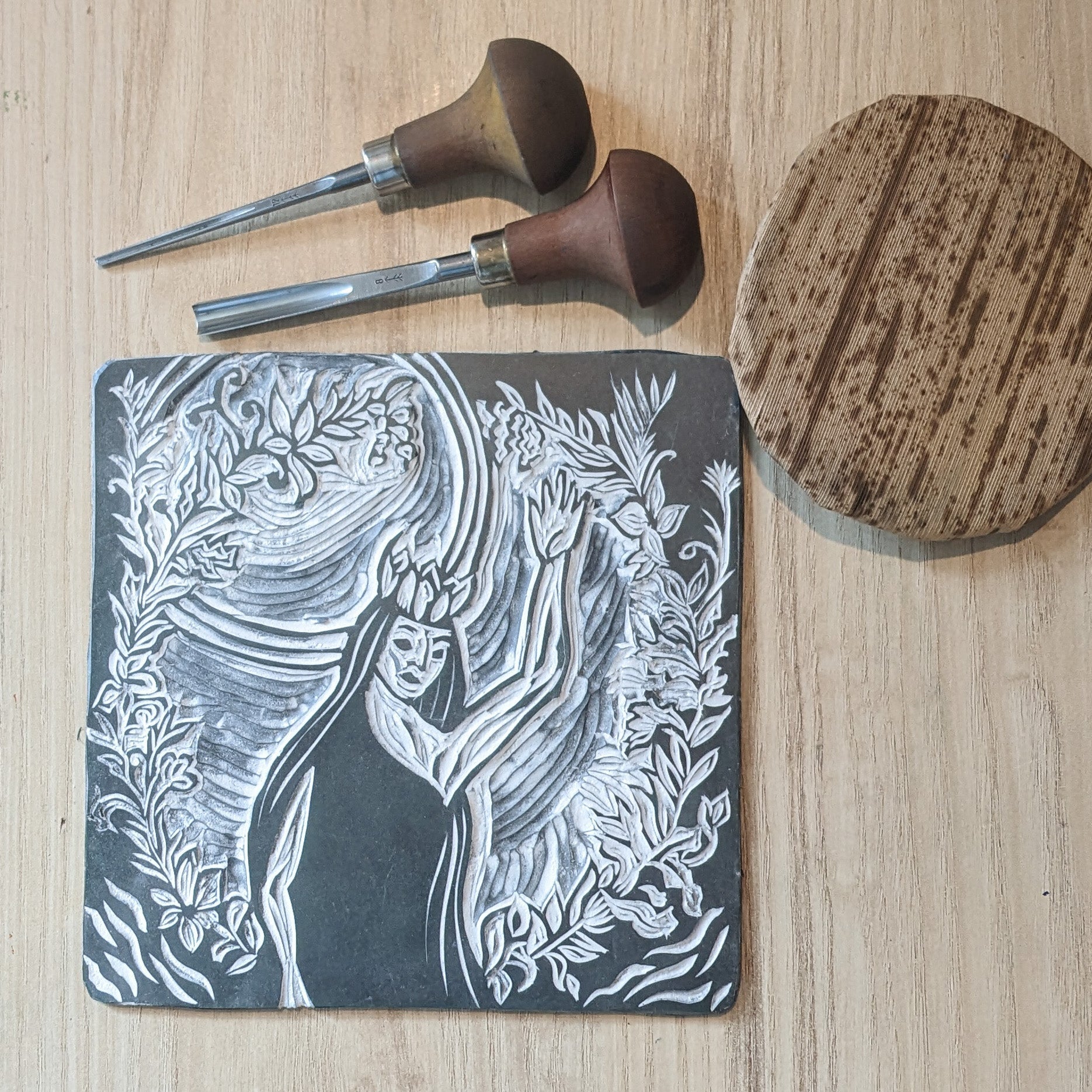 QUEEN ELPHAME | FAERY QUEEN | Linocut Print image 3