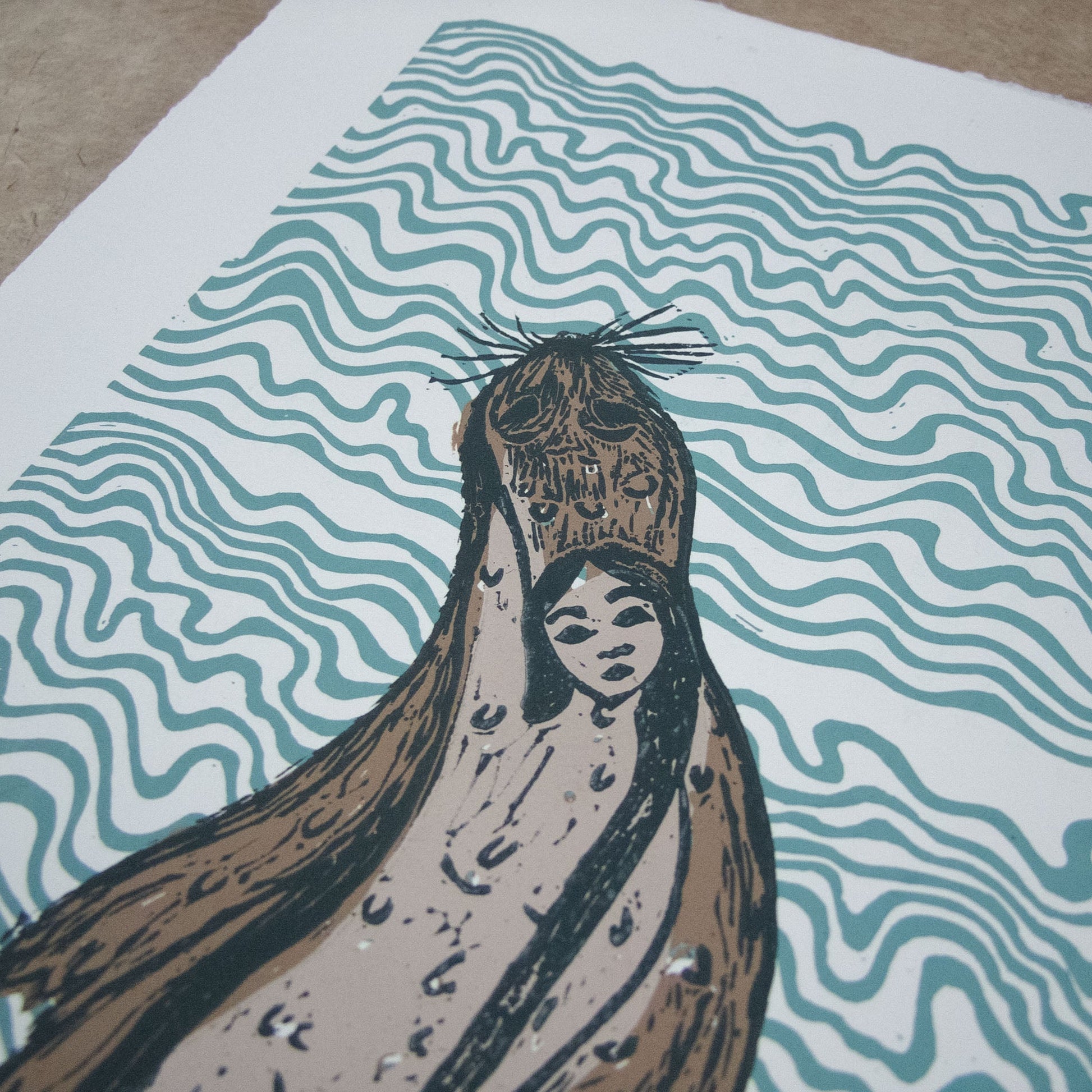 THE SELKIE | Original Linocut Print image 0