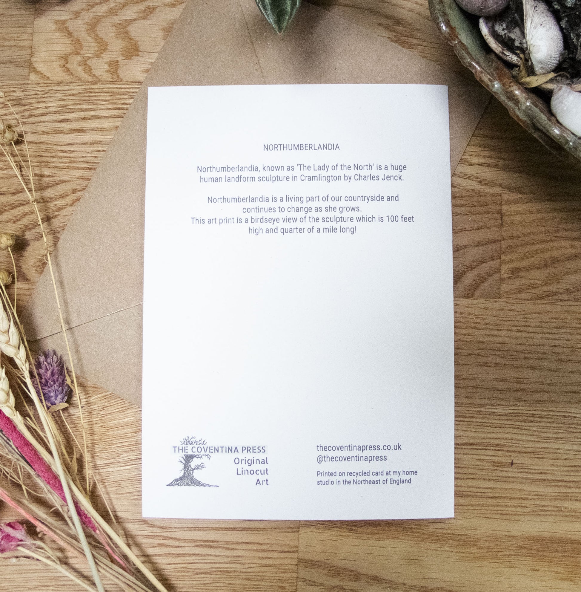 NORTHUMBERLANDIA | Greeting card | Linocut design image 4