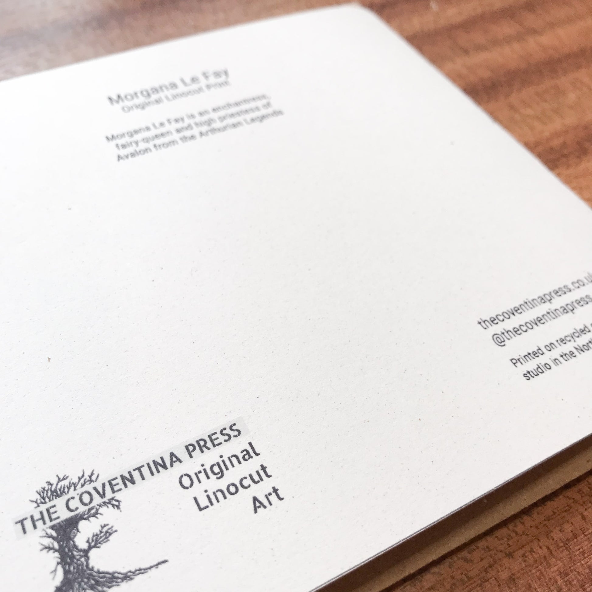 MORGANA LE FAY | Greeting card | Linocut design image 7