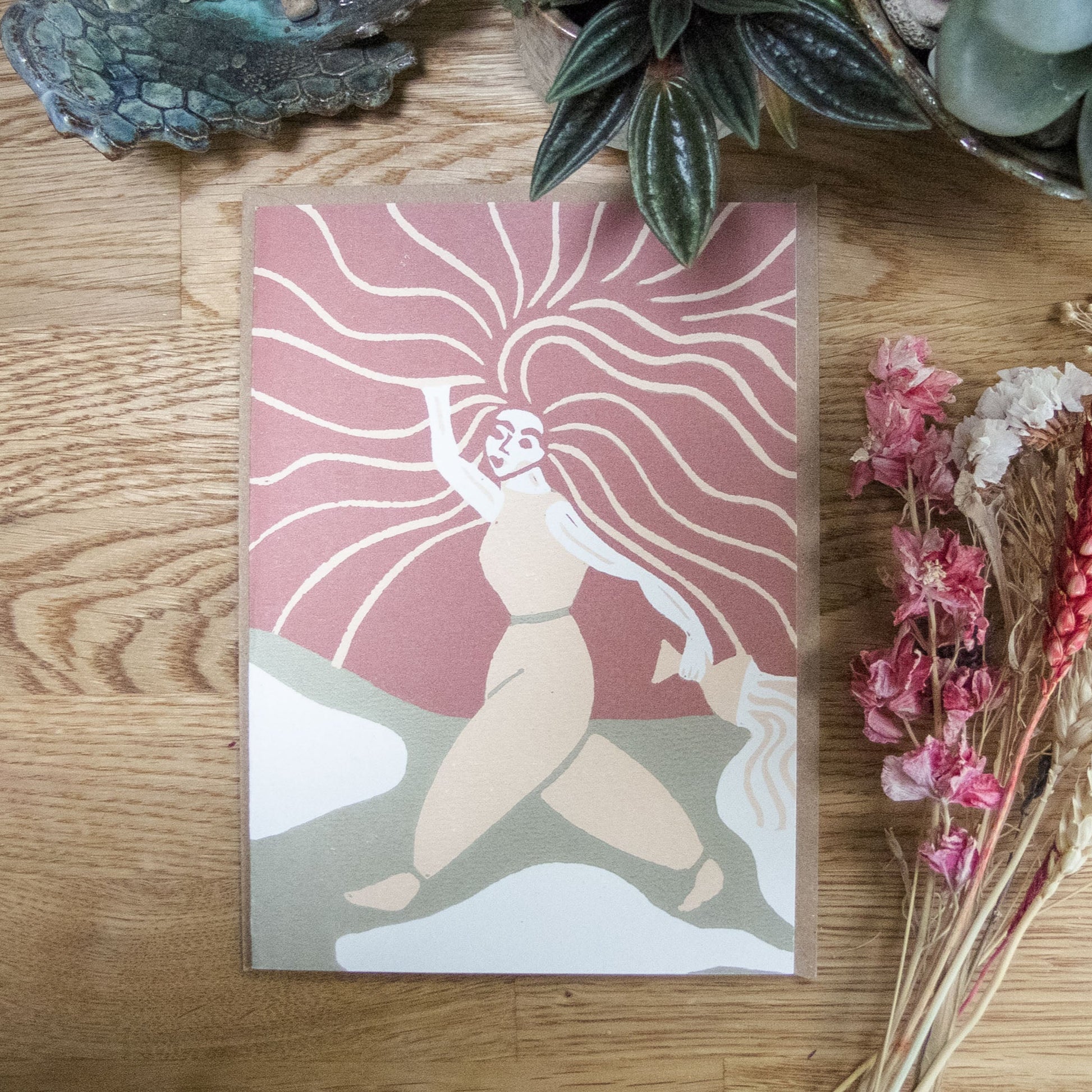GODDESS BRIGID | Greeting card | Linocut design image 7