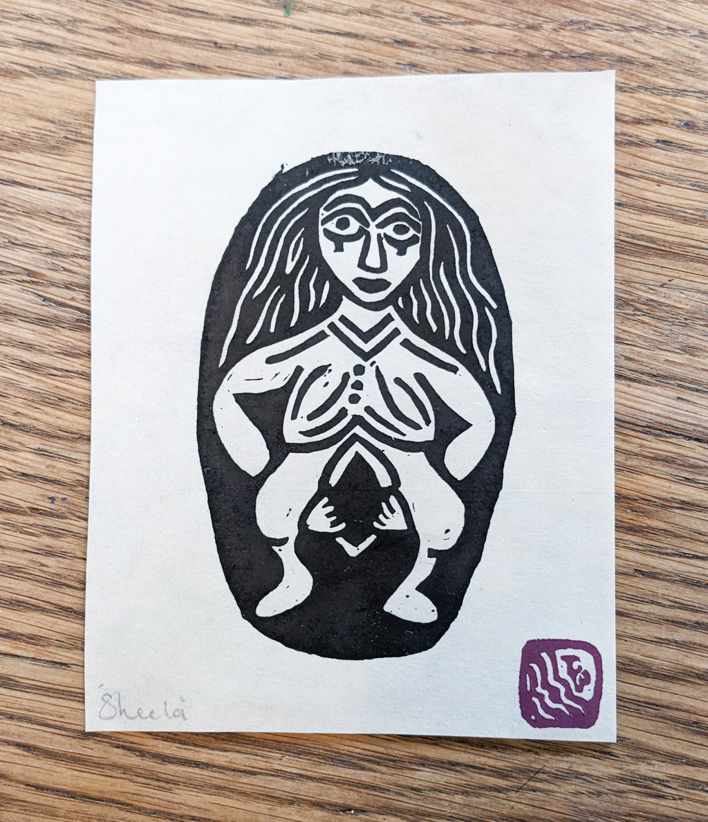SHEELA NA GIG | GODDESS | Original Linocut Print
