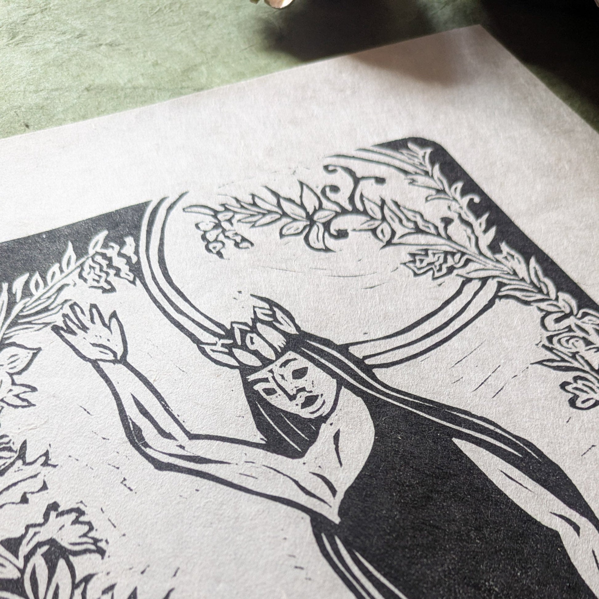 QUEEN ELPHAME | FAERY QUEEN | Linocut Print