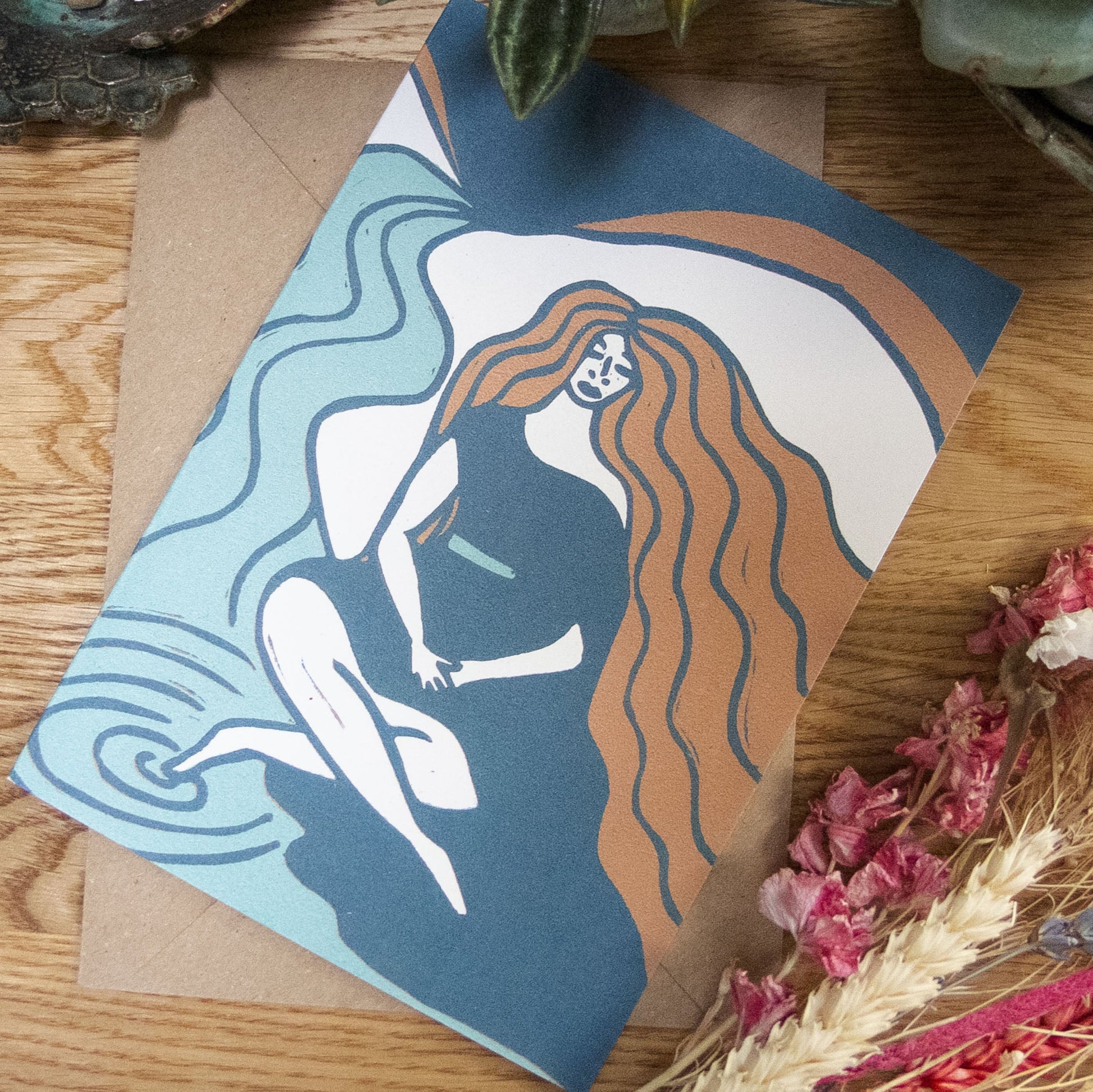 COVENTINA BLUE | Greeting card | Linocut design image 7