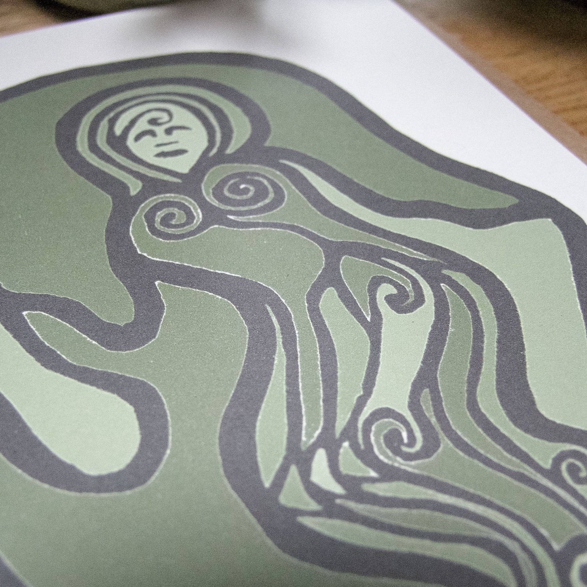 NORTHUMBERLANDIA | Greeting card | Linocut design image 1