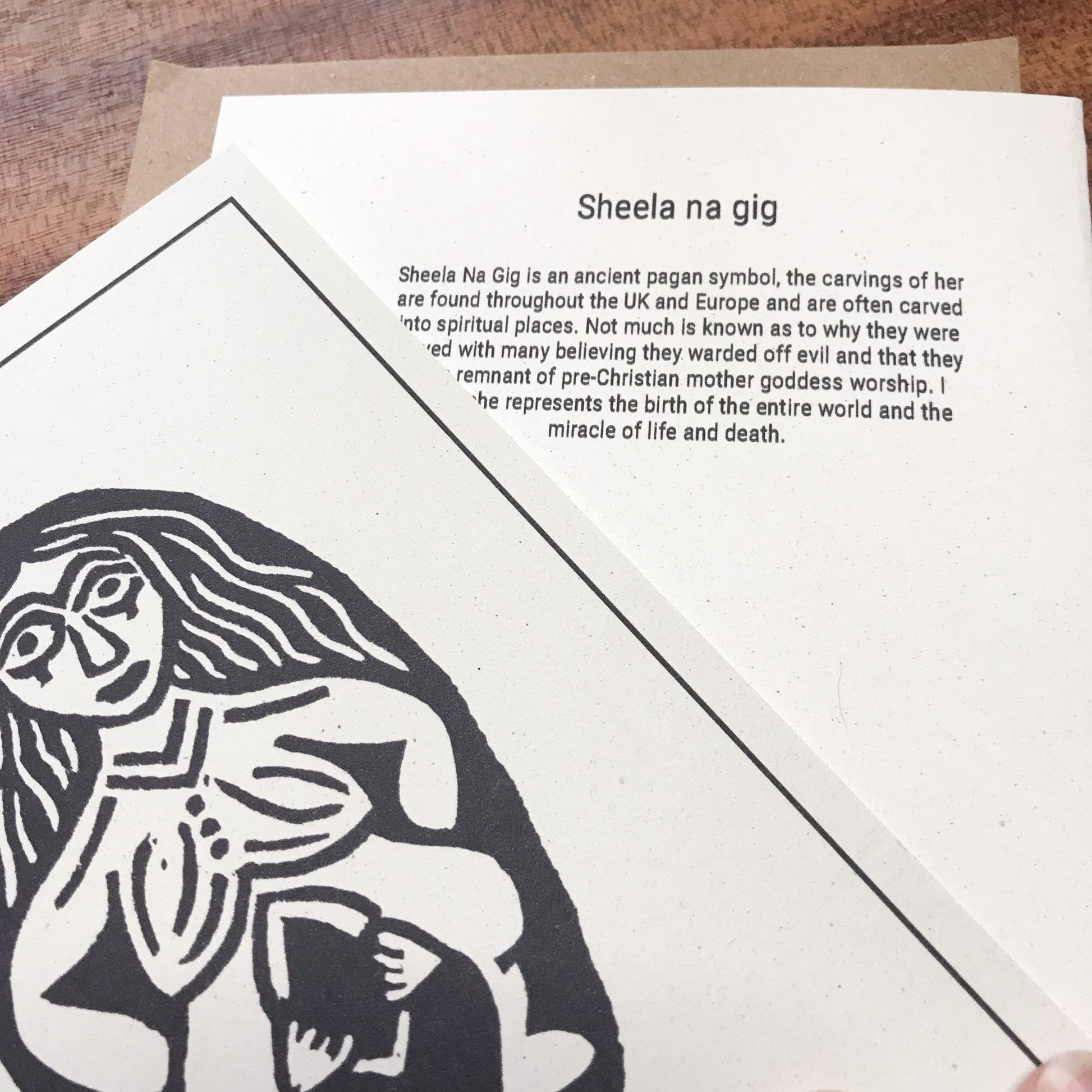 SHEELA NA GIG | Greeting card | Linocut design image 1