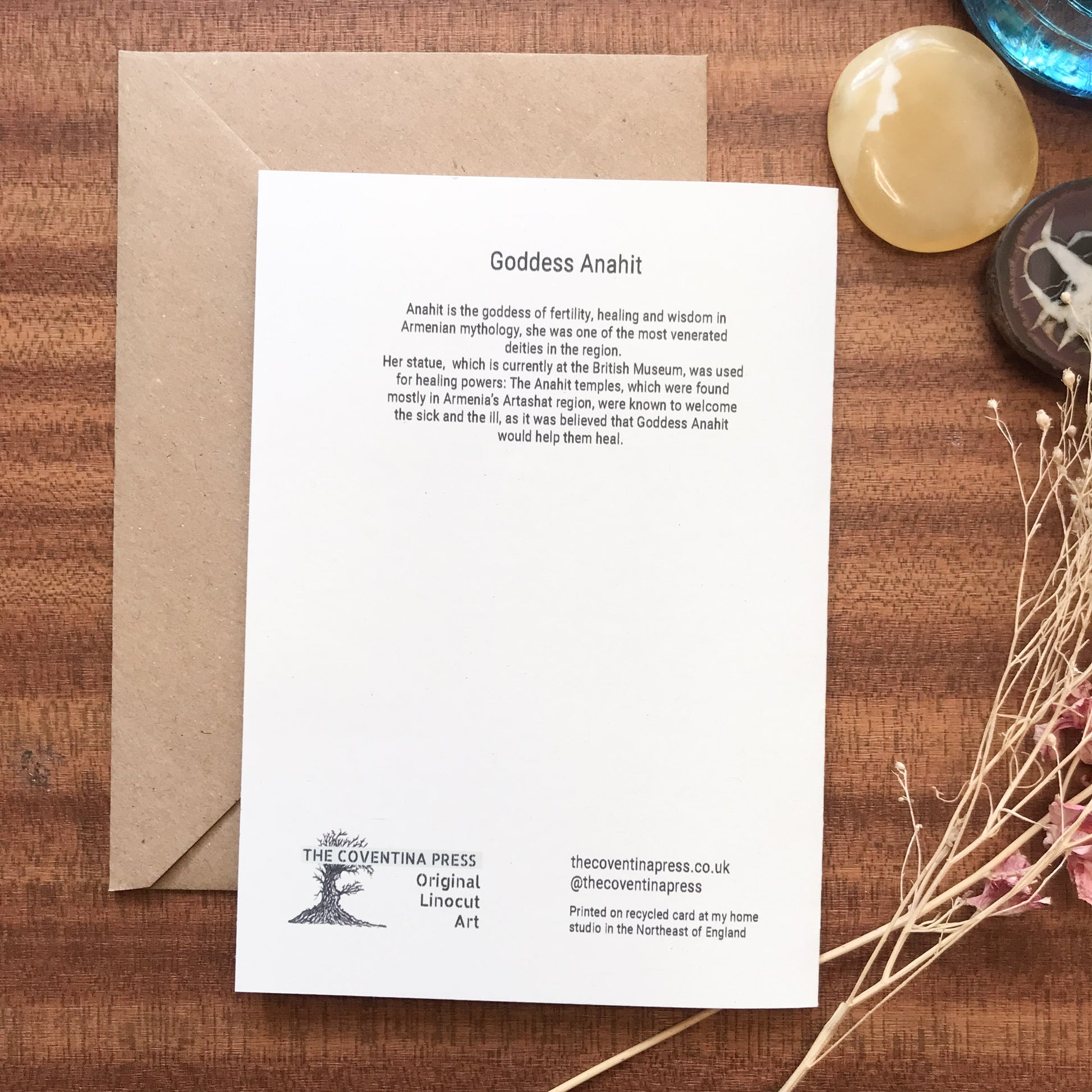 GODDESS ANAHIT | Greeting card | Linocut design image 4