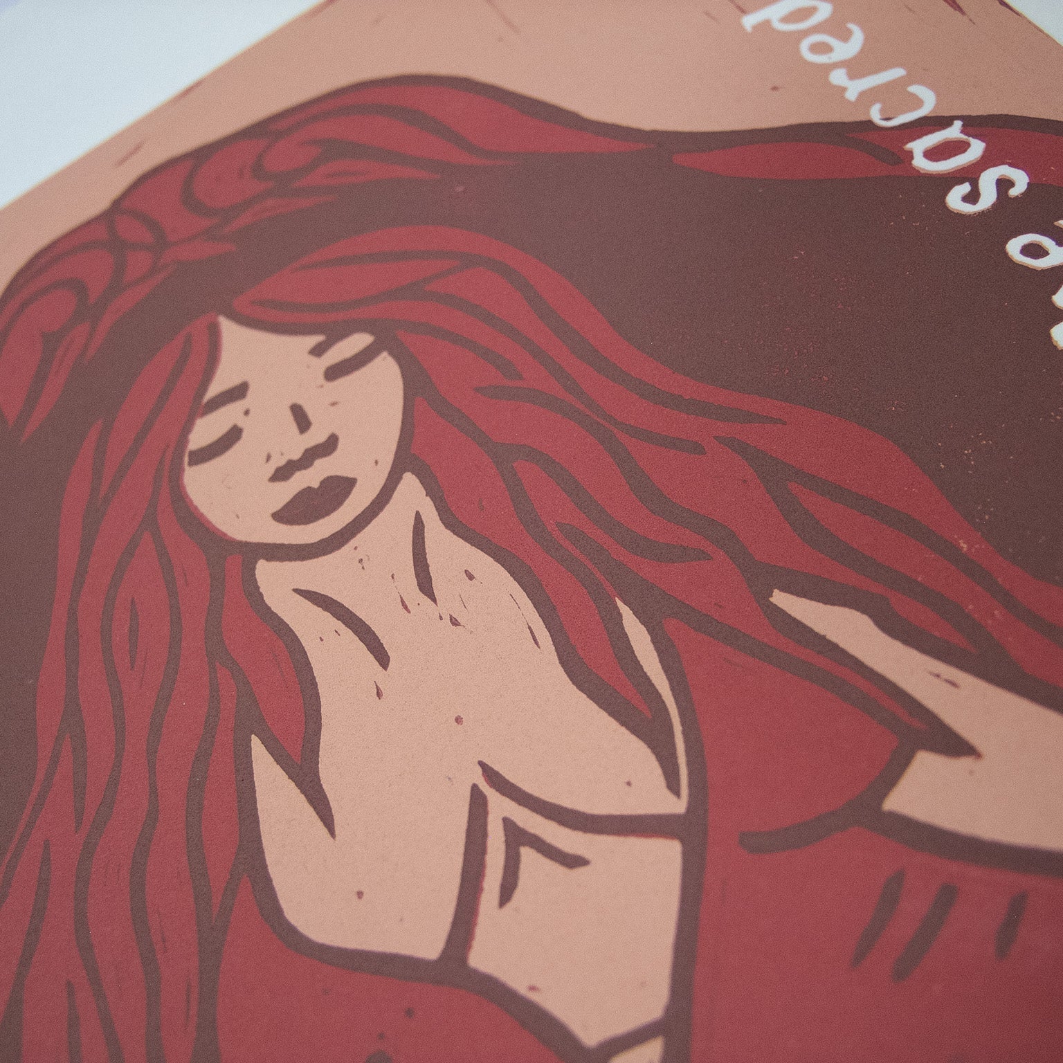GODDESS PELE | Limited edition linocut print image 7